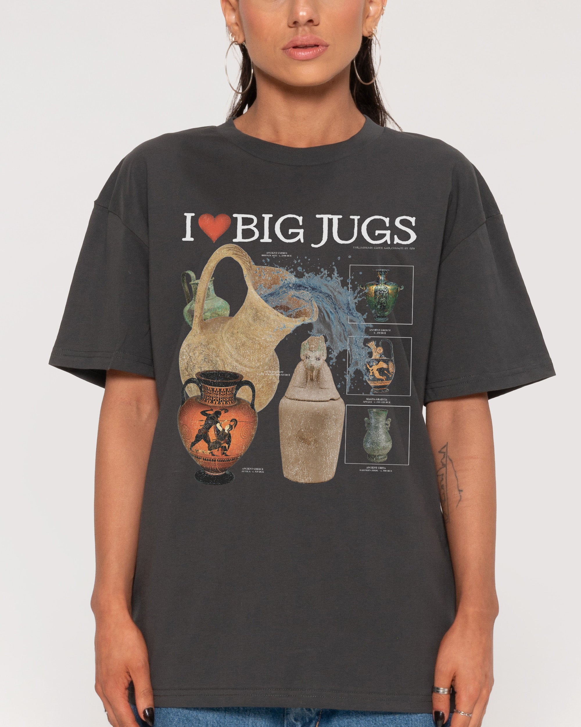 I Love Big Jugs Charcoal T-Shirt