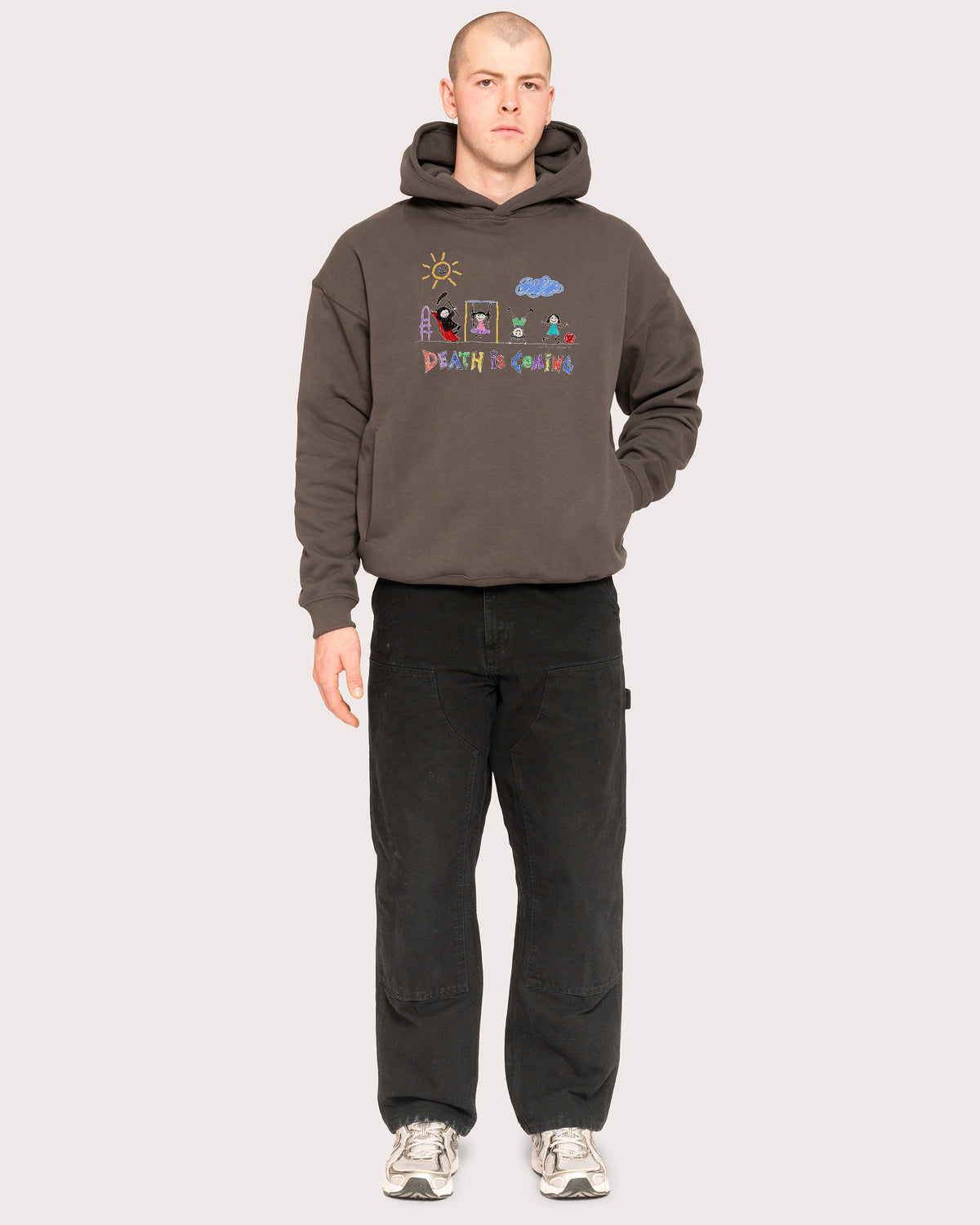 Death is Coming Charcoal Hoodie