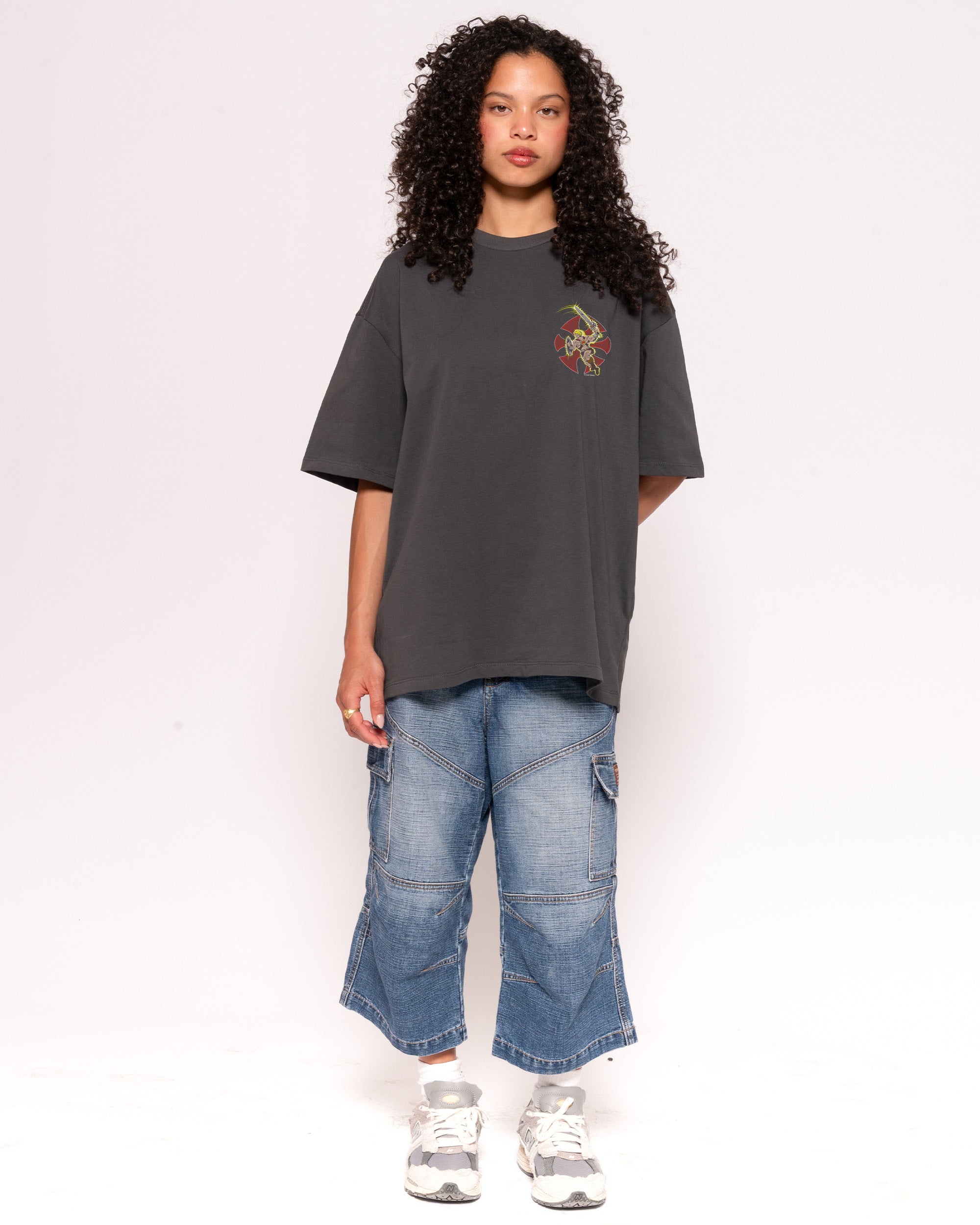 The Most Powerful Charcoal Oversized Tee