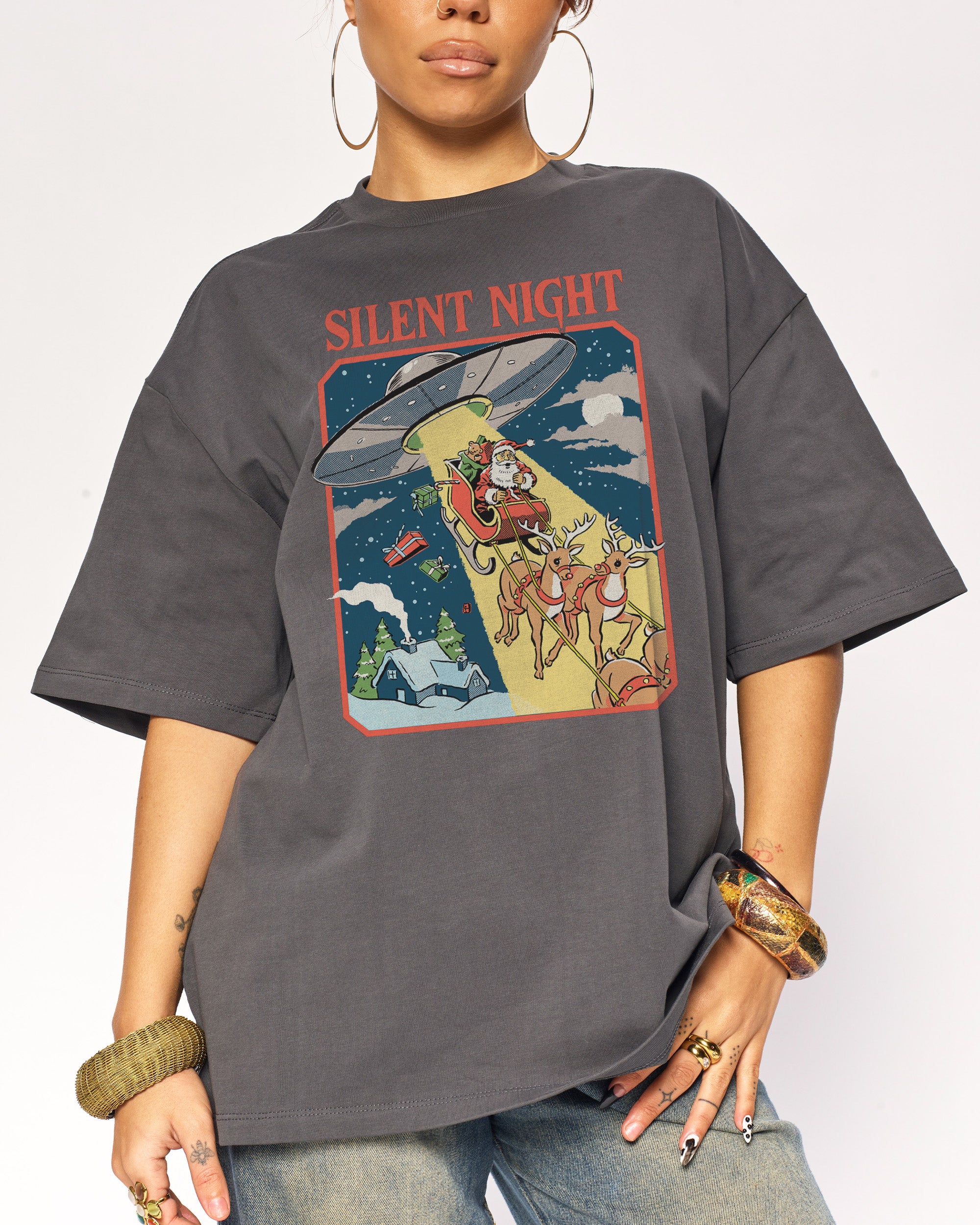 Silent Night Oversized Tee
