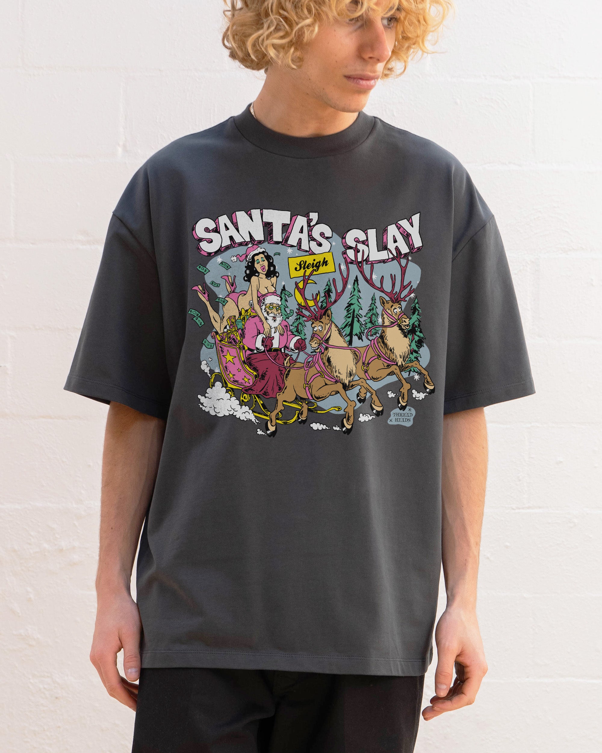 Santa Slay Oversized Tee