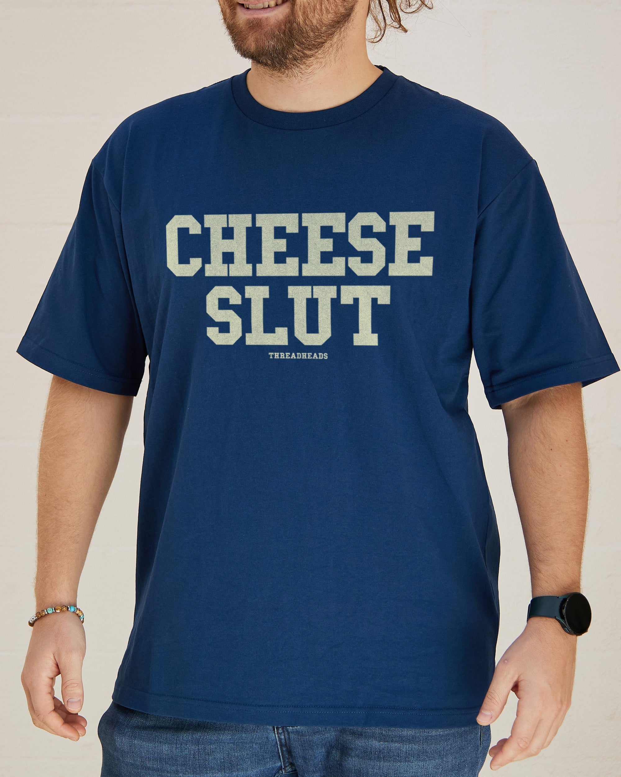 Cheese Slut T-Shirt Australia Online #colour_navy