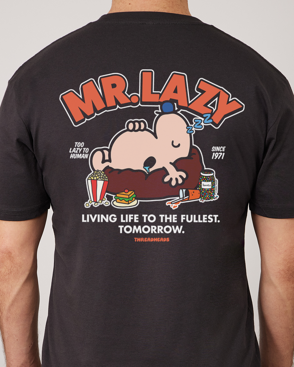 Mr. Lazy T-Shirt Australia Online #colour_coal