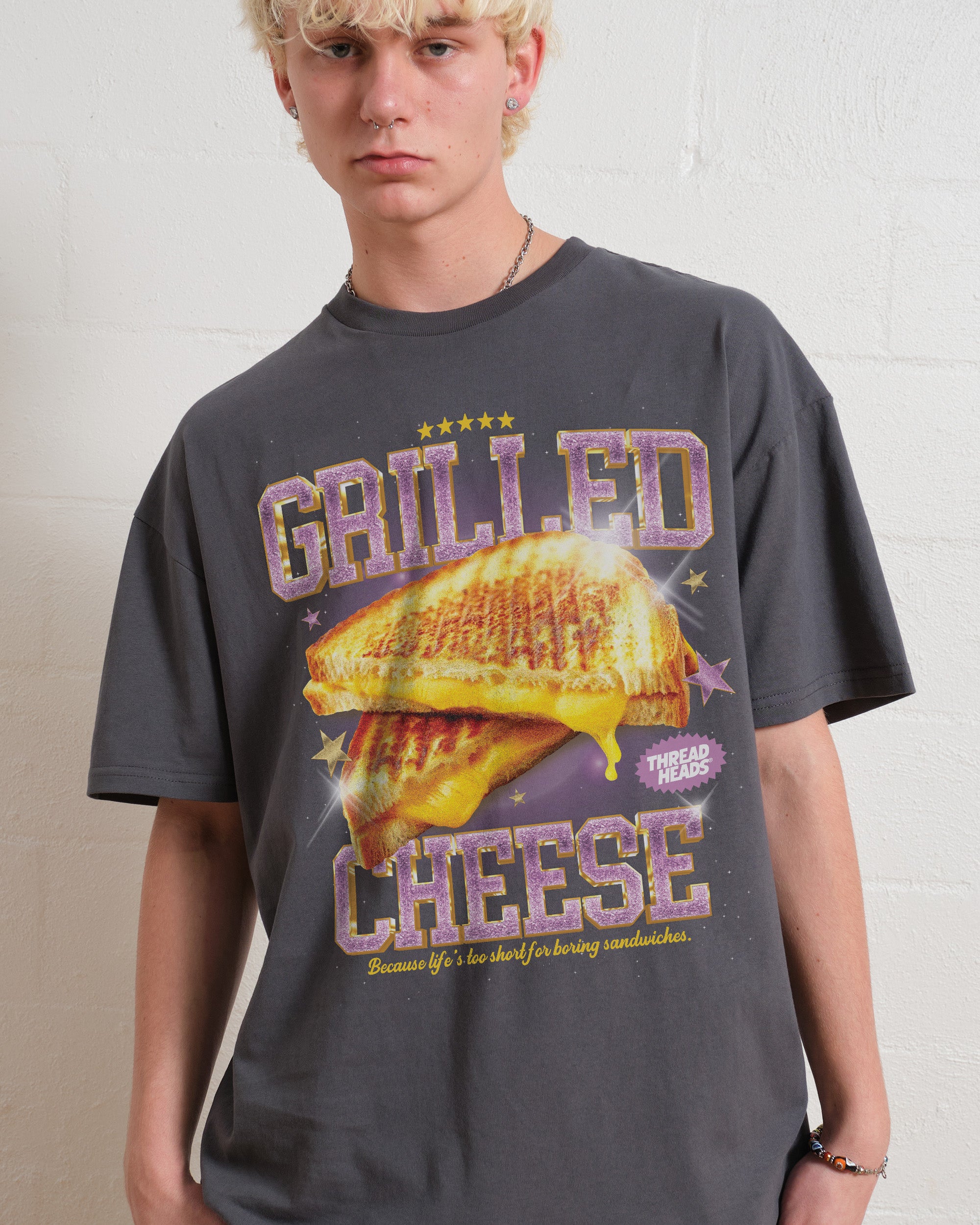 Grilled Cheese T-Shirt Australia Online Coal
