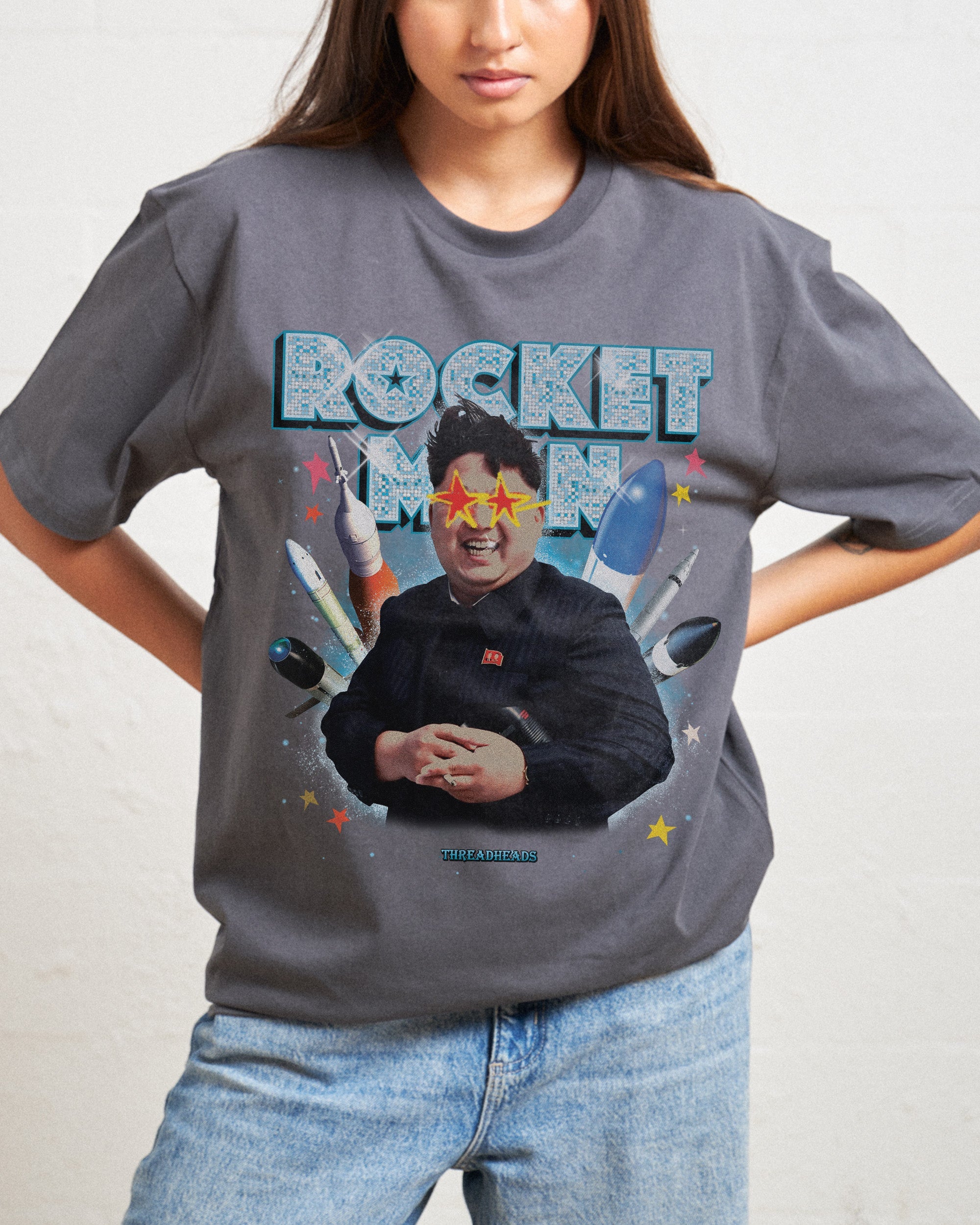 Rocket Man T-Shirt Australia Online Charcoal