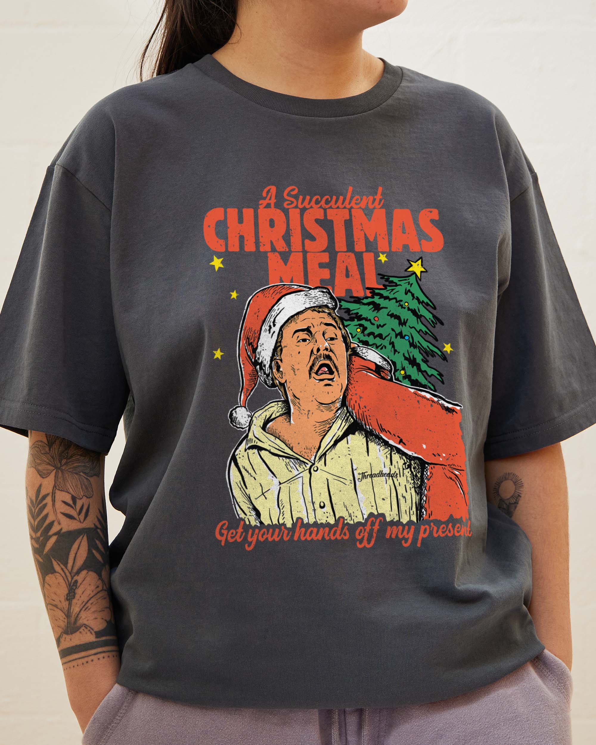 Succulent Chinese Christmas T-Shirt Australia Online Coal