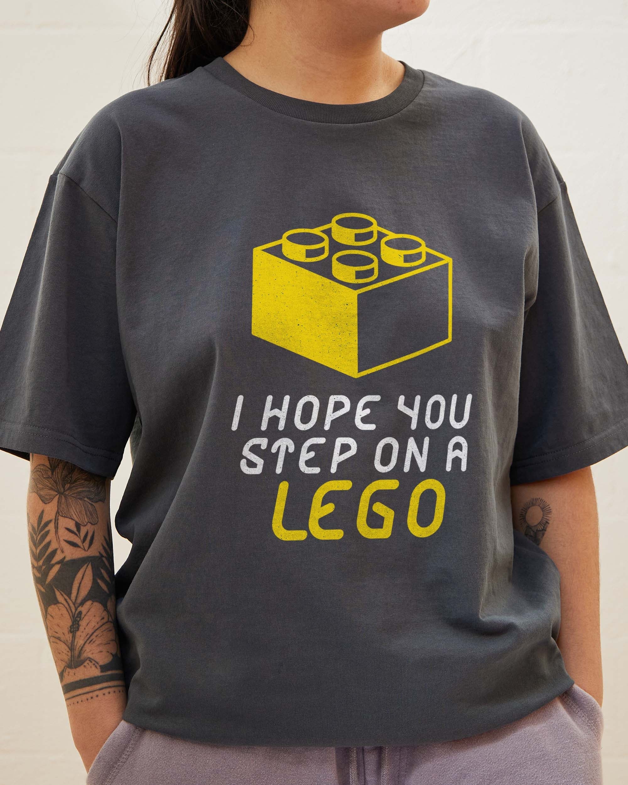 Step On A Lego T-Shirt Australia Online Charcoal