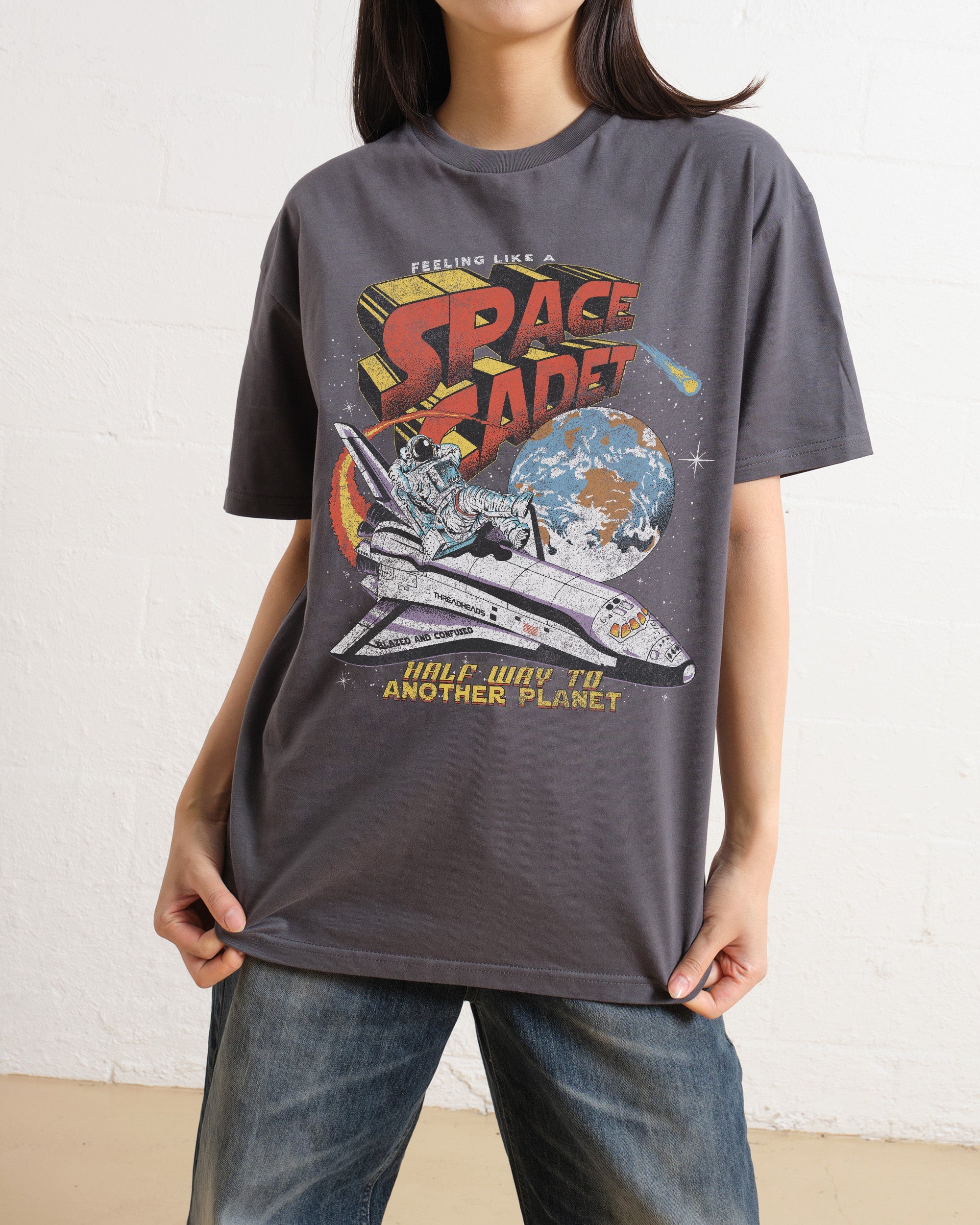 Space Cadet T-Shirt Australia Online Charcoal