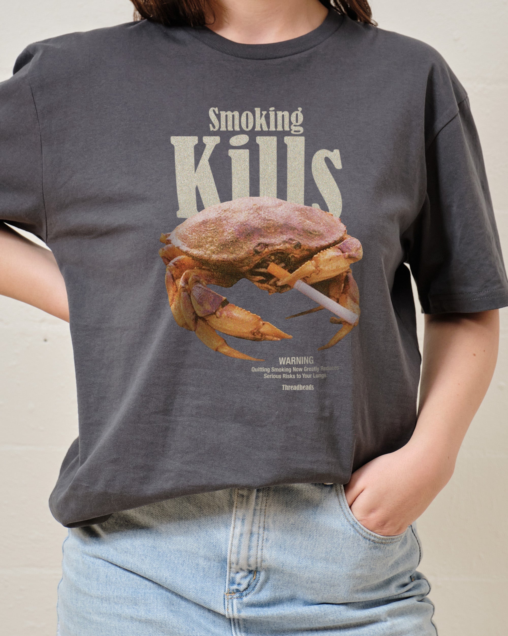 Smoking Kills T-Shirt Australia Online Charcoal