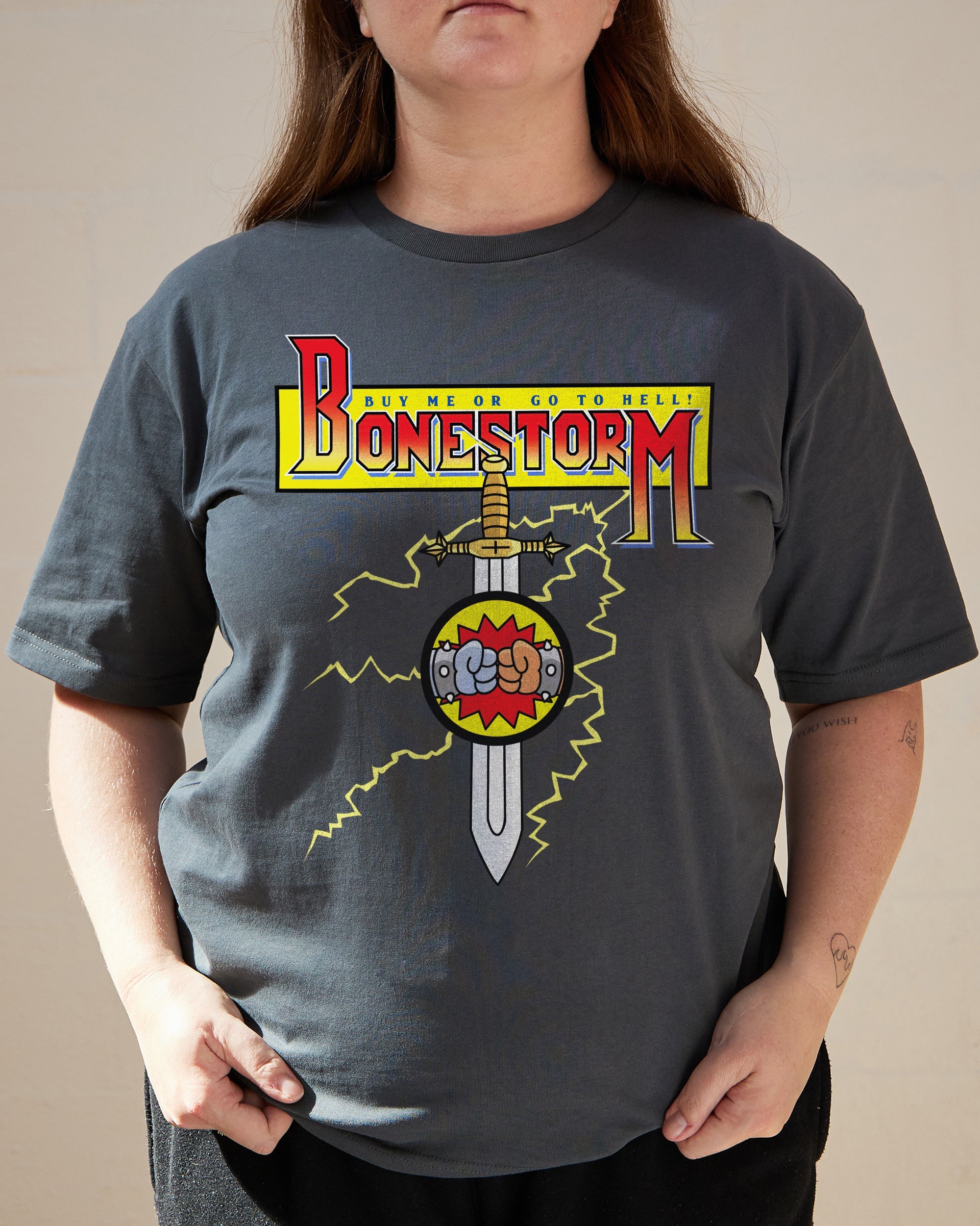Bonestorm T-Shirt Australia Online Charcoal