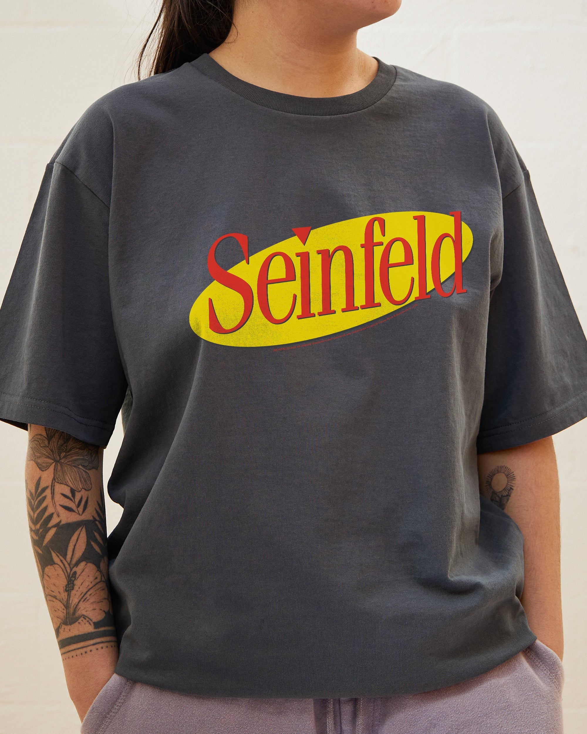 Seinfeld Logo T-Shirt Australia Online Charcoal