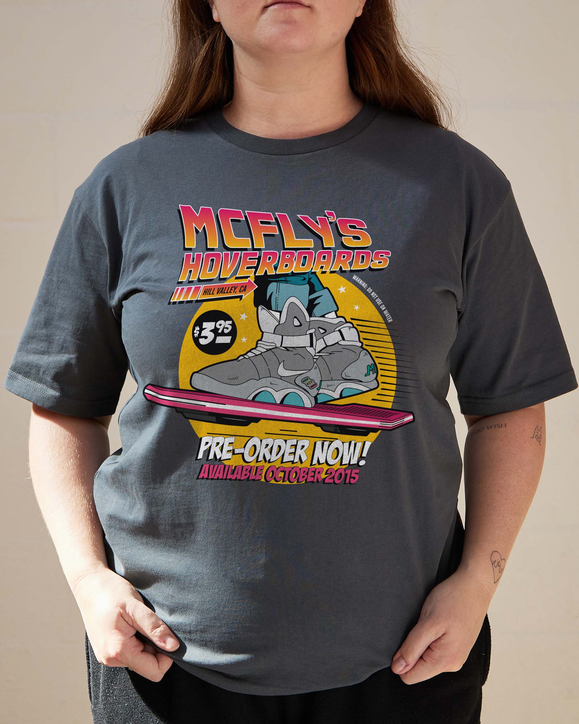 McFly's Hoverboards T-Shirt Australia Online Charcoal
