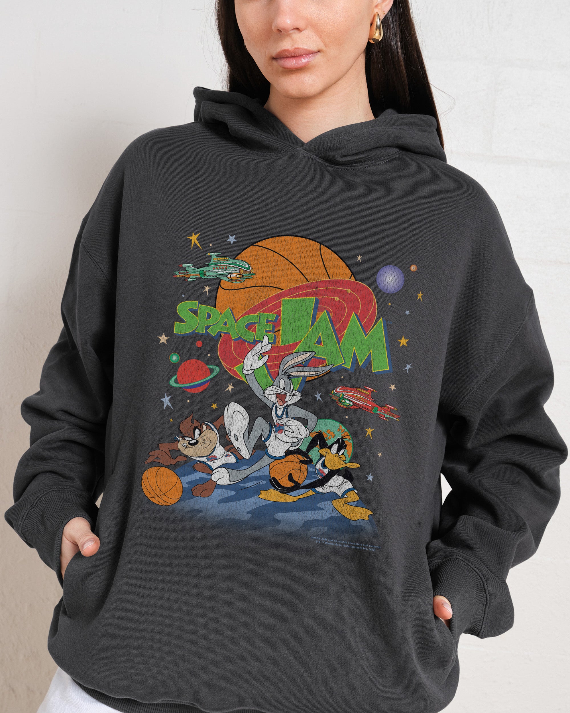 Deals Space Jam Looney Tunes Adult L Hoody NWT