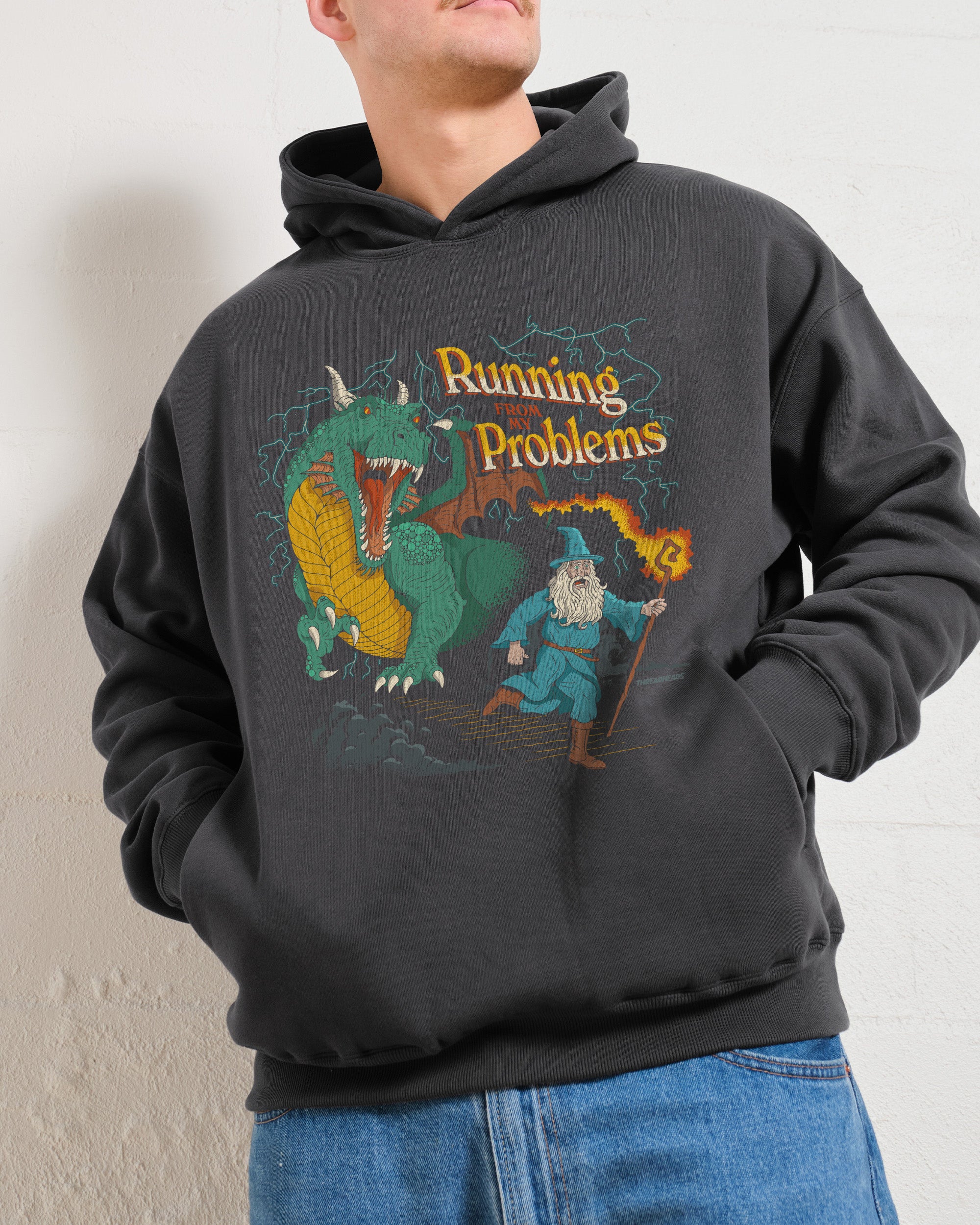 Running From My Problems Dragon  Hoodie