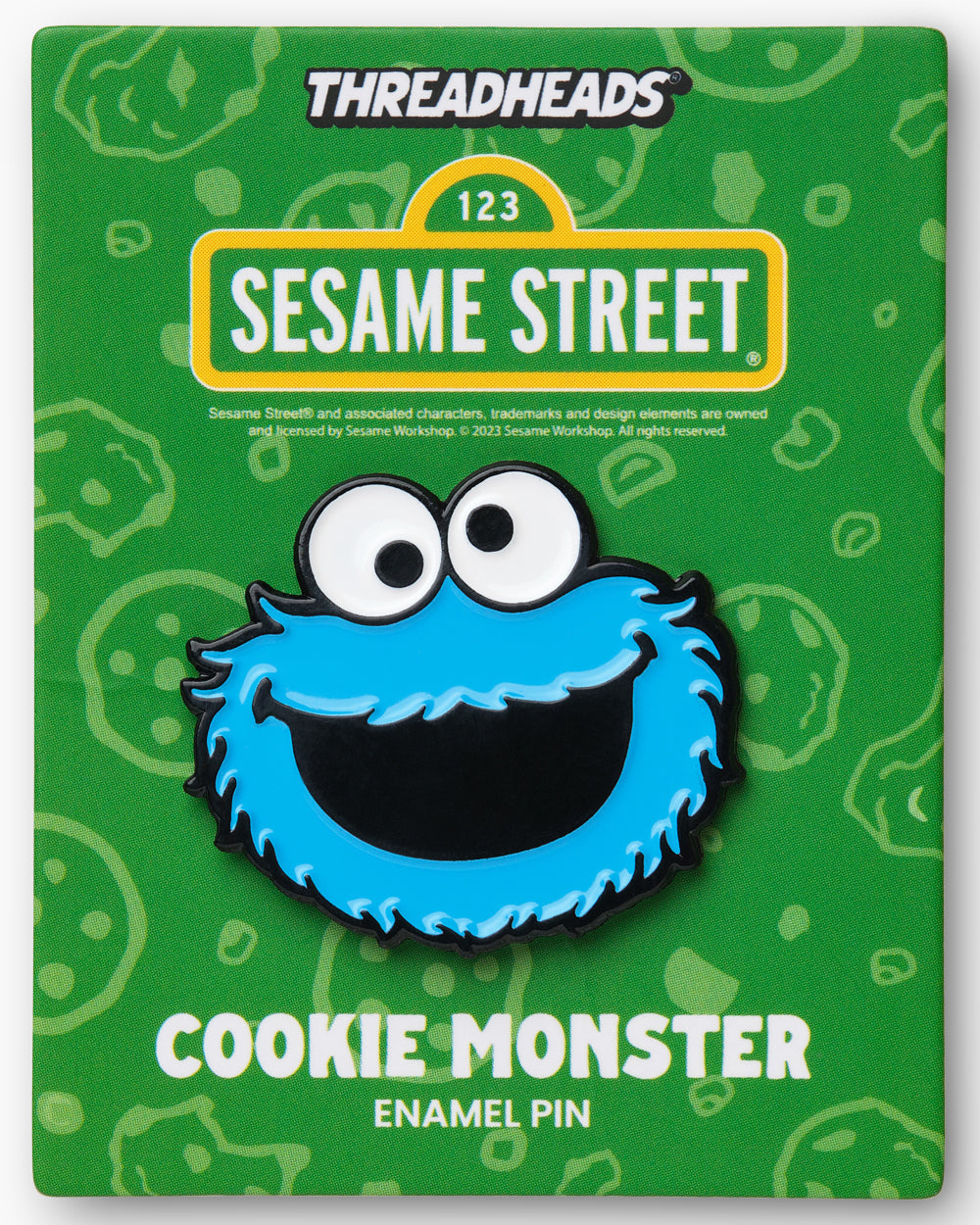 Cookie Monster Face Enamel Pin | Threadheads Exclusive