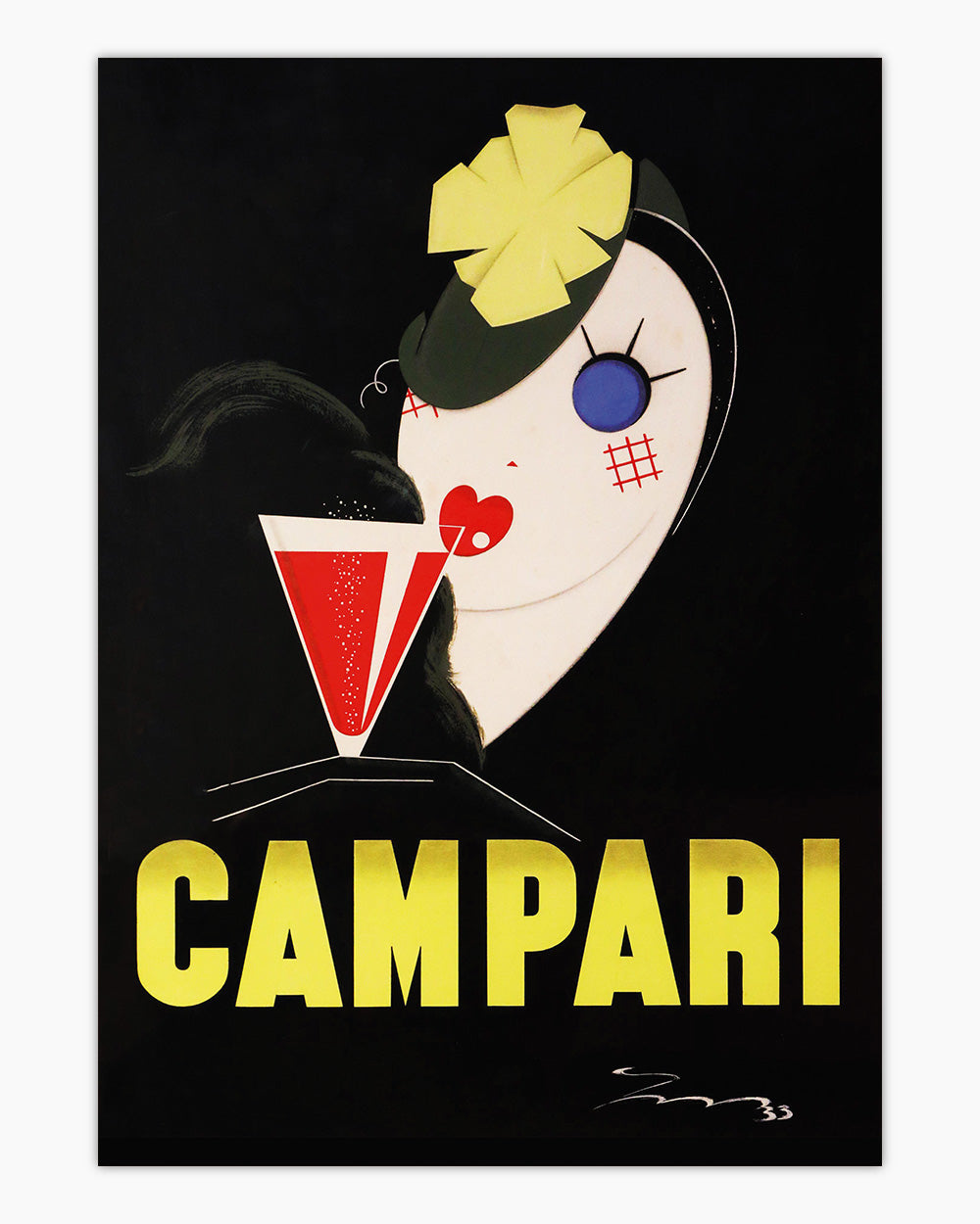 Cordial Campari Art Print #colour_Black