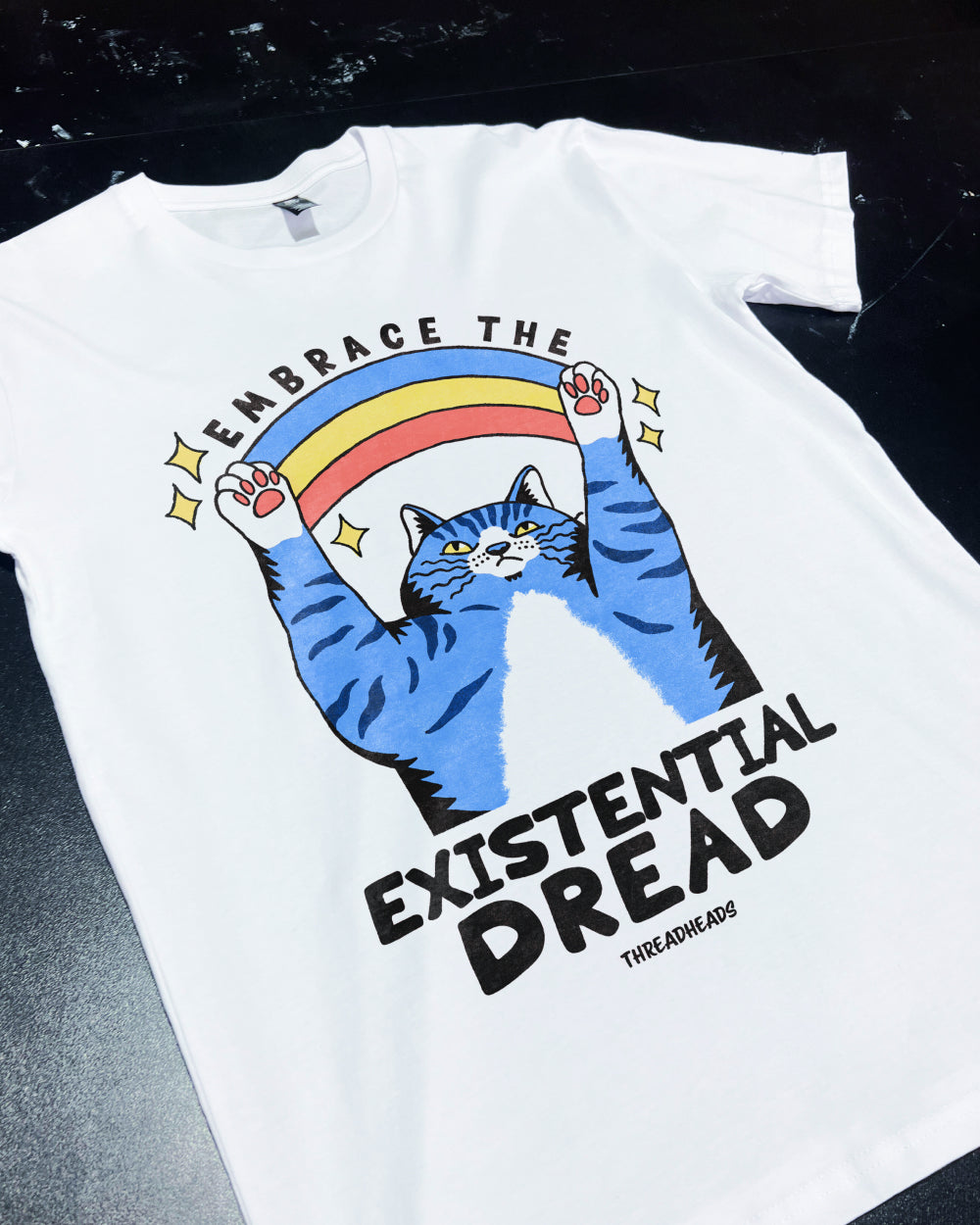 Embrace the Existential Dread T-Shirt Australia Online #colour_white