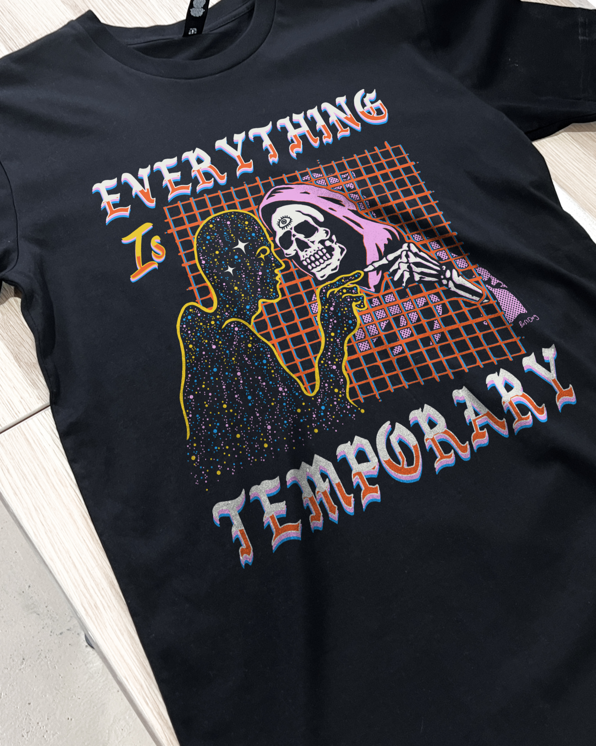 Everything is temporary BossDog - Black T-shirt