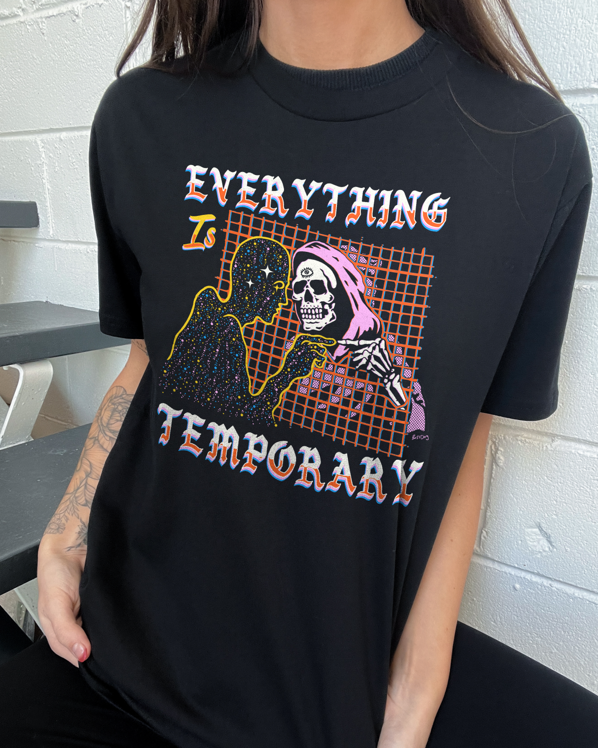 Everything is temporary BossDog - Black T-shirt