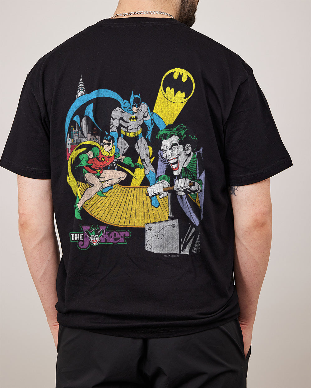 Exploding Gotham City T-Shirt Australia #colour_black