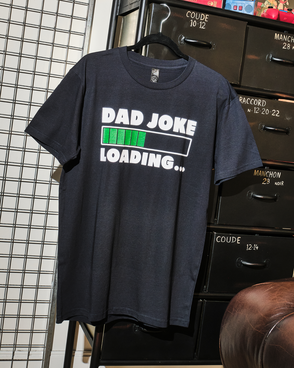 Dad Joke Loading T-Shirt Australia Online #colour_black