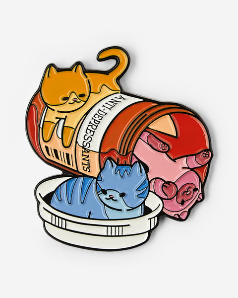 Nap Addict Cat Enamel Pin - 1.25 Inch Collectible Lapel Pin With Rubber & Metal Backs - View #12