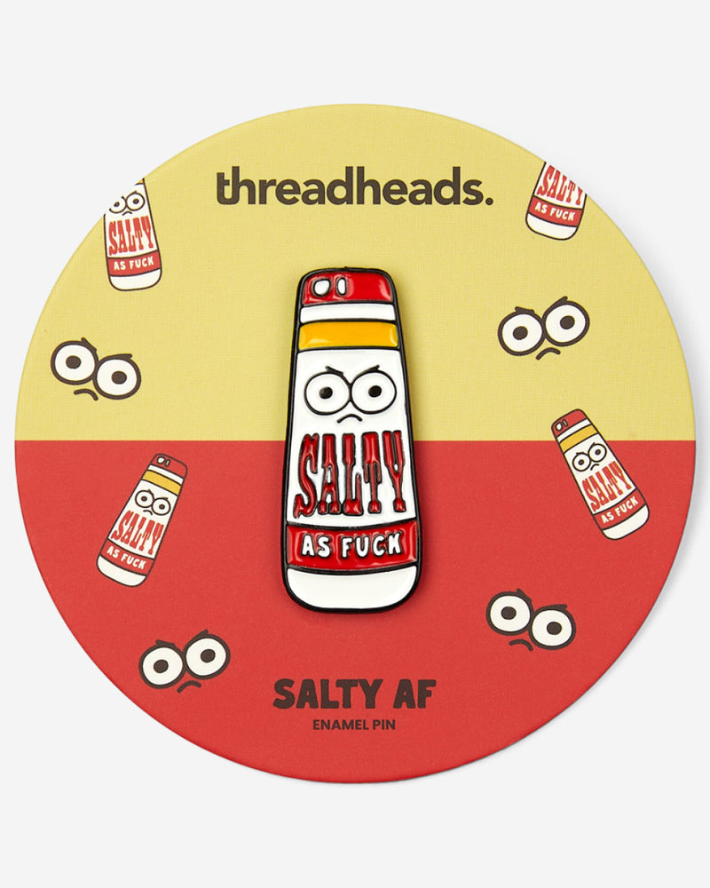 Salty AF Enamel Pin | Funny Pin | Threadheads Exclusive
