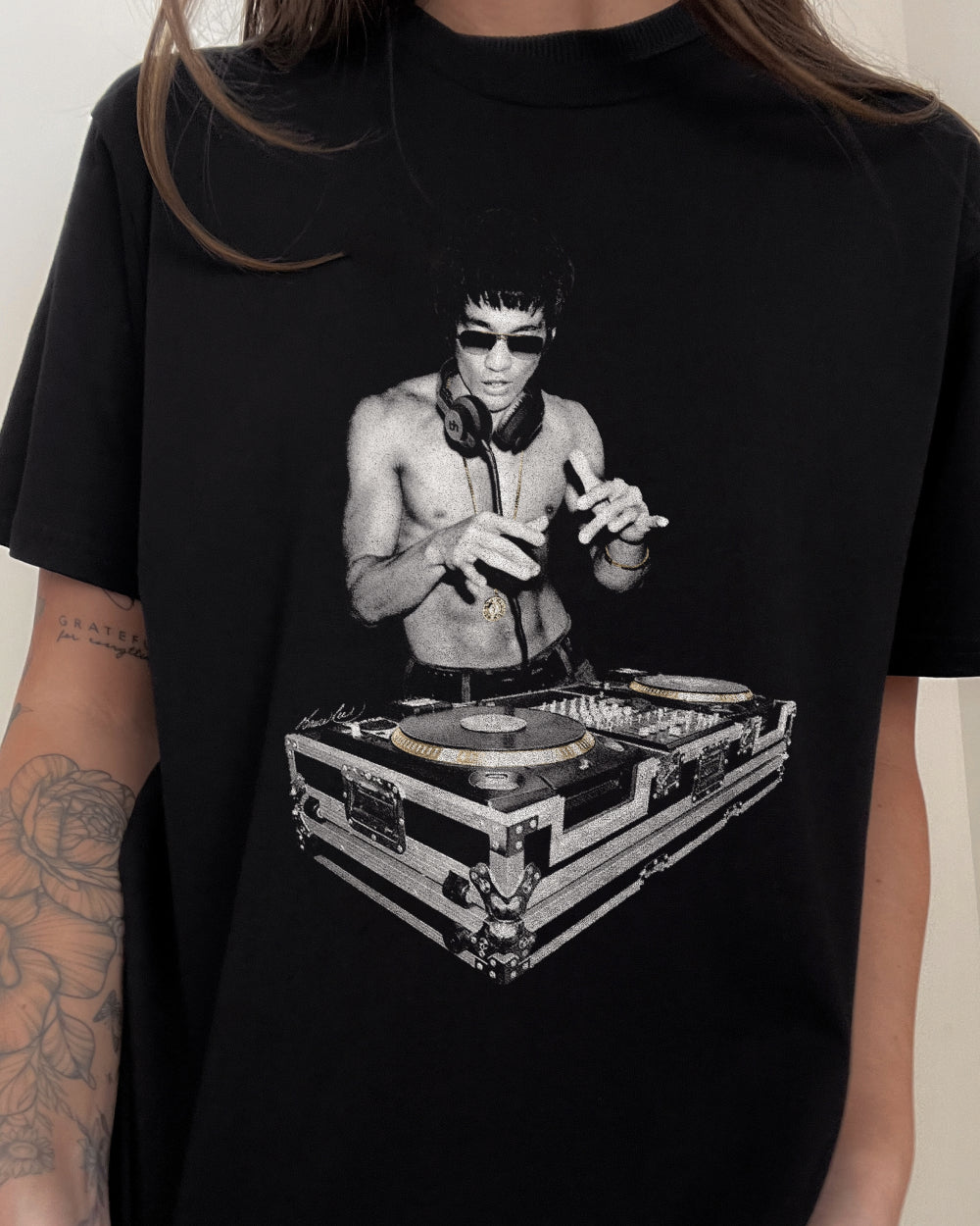 DJ Bruce Lee T-Shirt Australia Online #colour_black