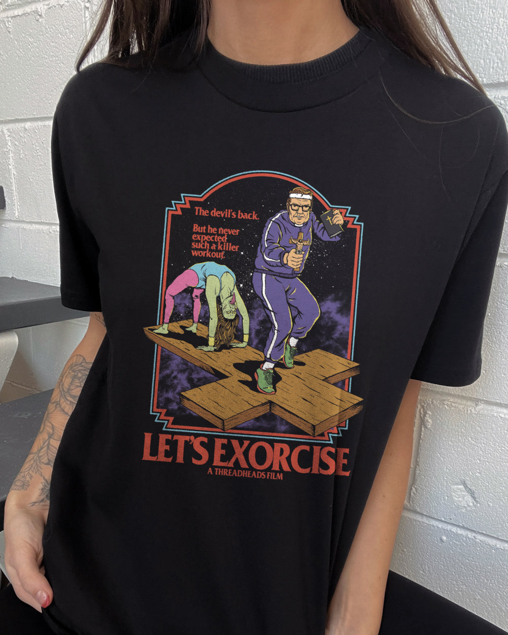 Let's Exorcise T-Shirt Australia Online #colour_black