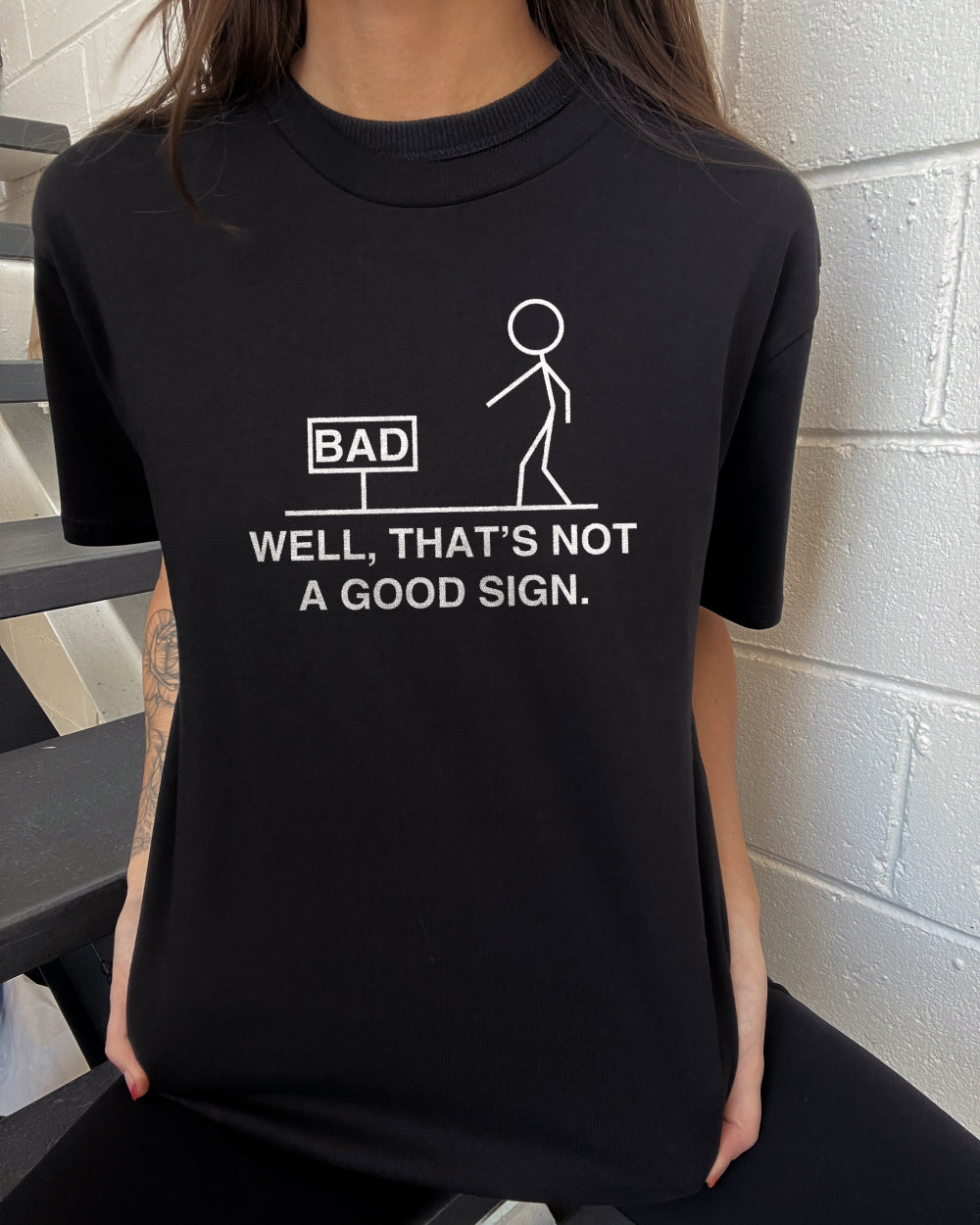 Not a Good Sign T-Shirt Australia Online #colour_black