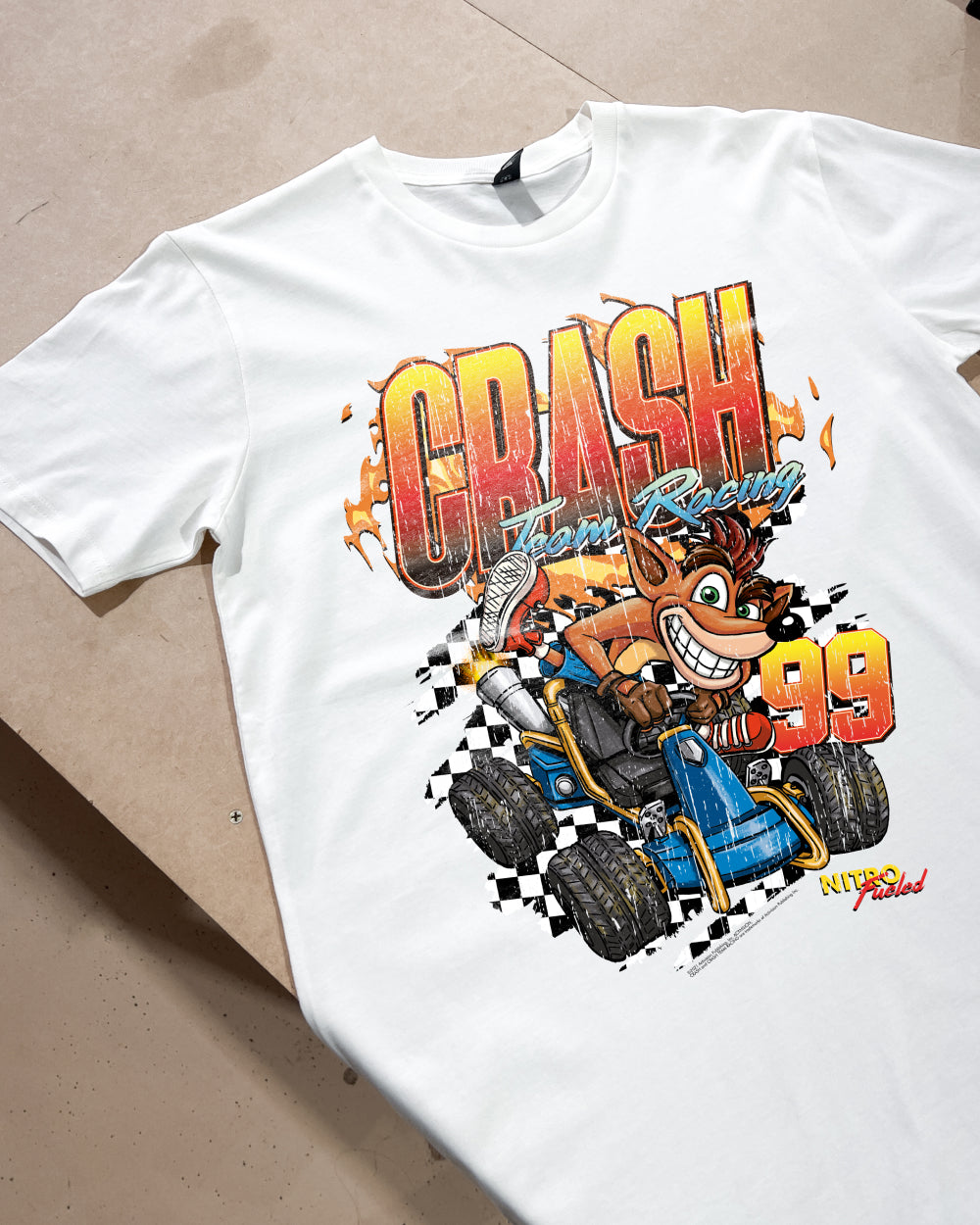 Crash Racing T-Shirt Australia Online #colour_white