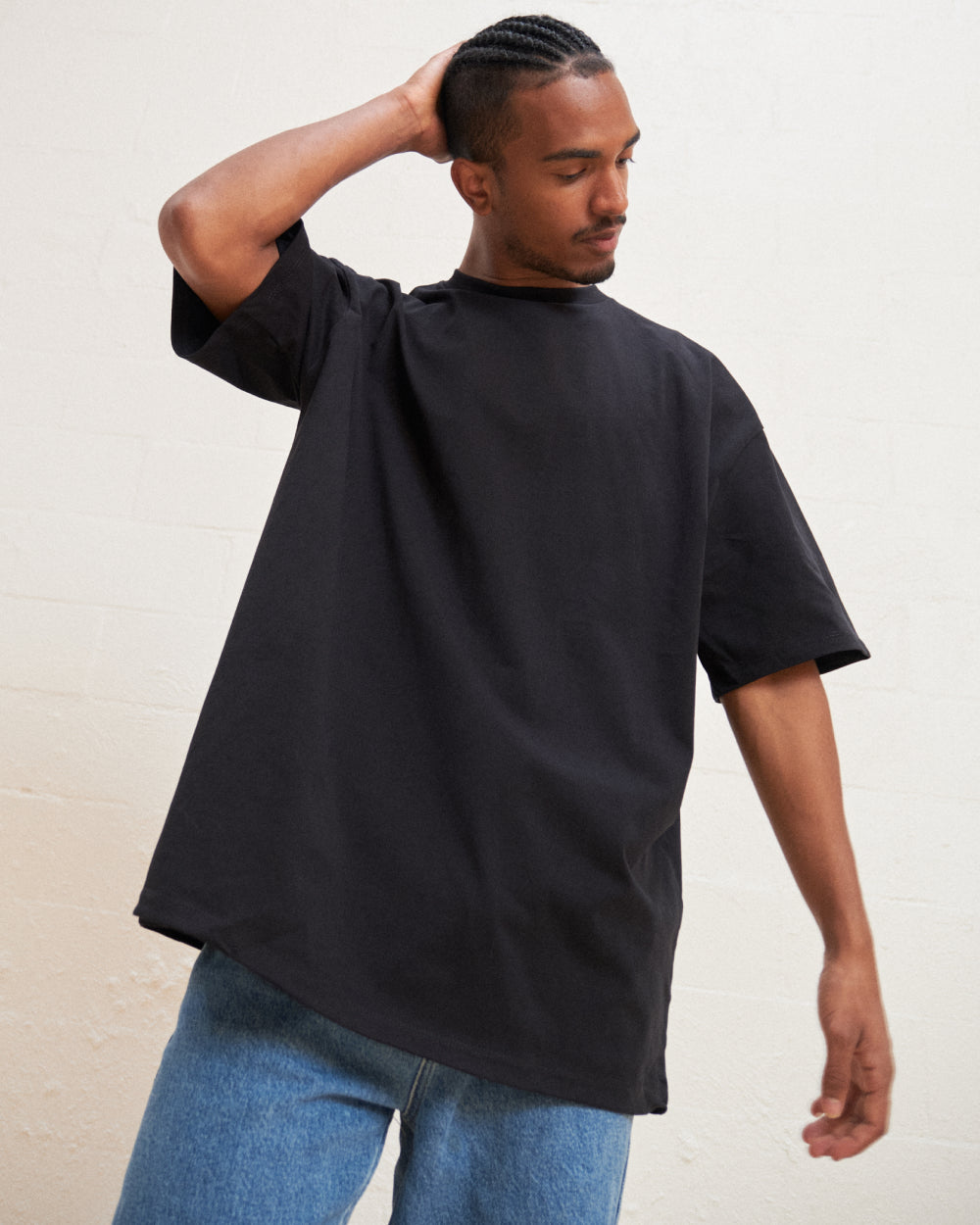 Oversized Tee 4 Pack: Charcoal, Black, Brown, Powder Blue