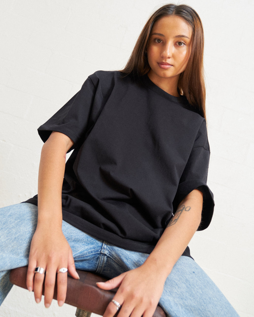 Oversized Tee 4 Pack: Charcoal, Black, Brown, Powder Blue