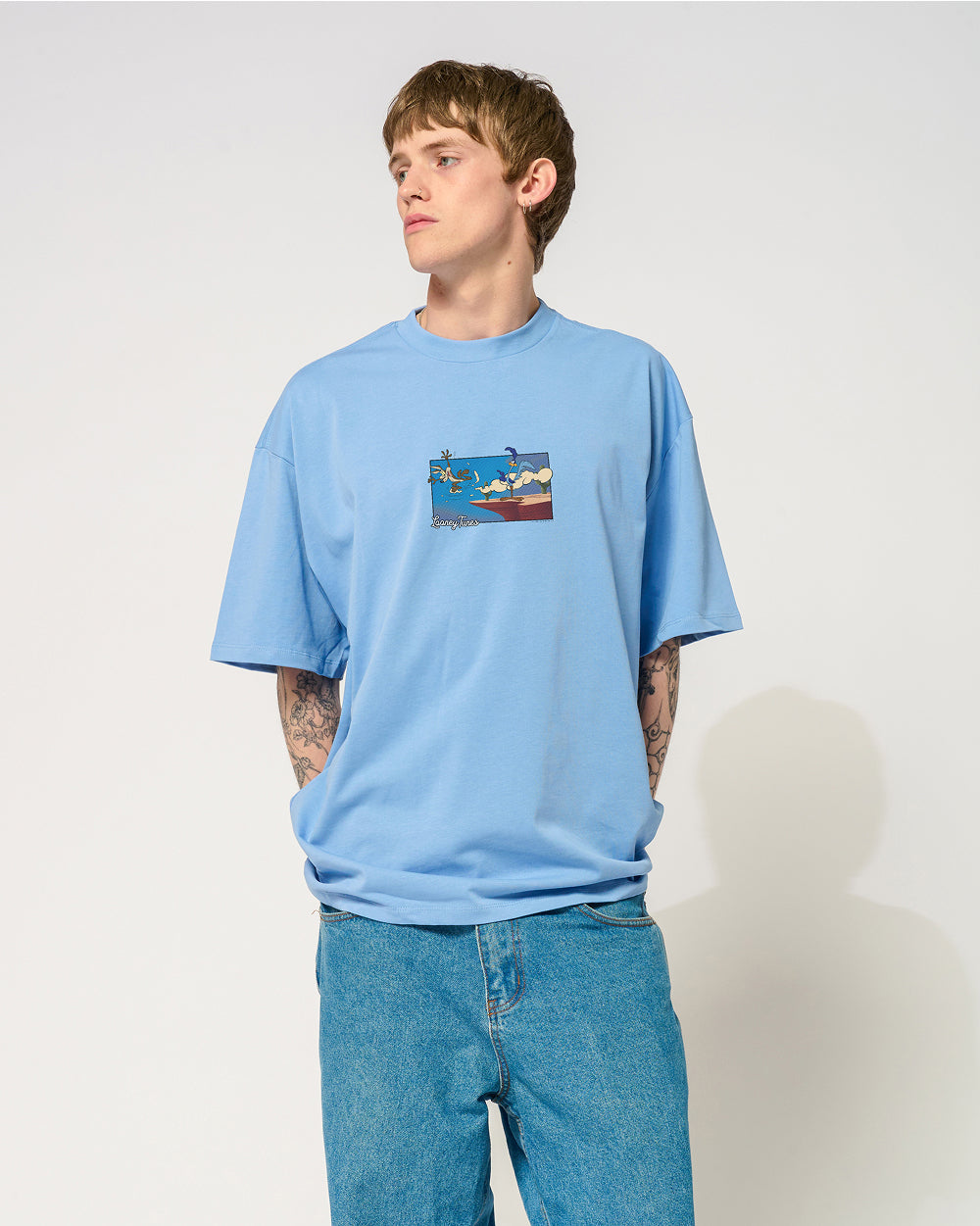 Wiley Free Fall Oversized Tee Threadheads Australia #colour_powder blue