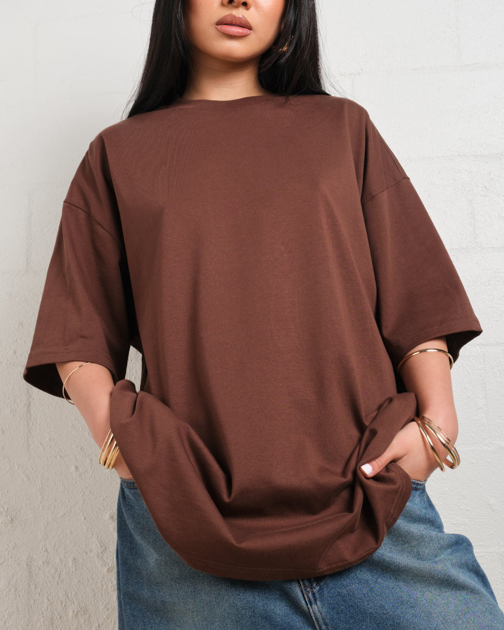 Oversized Tee 2 Pack: Powder Blue, Brown