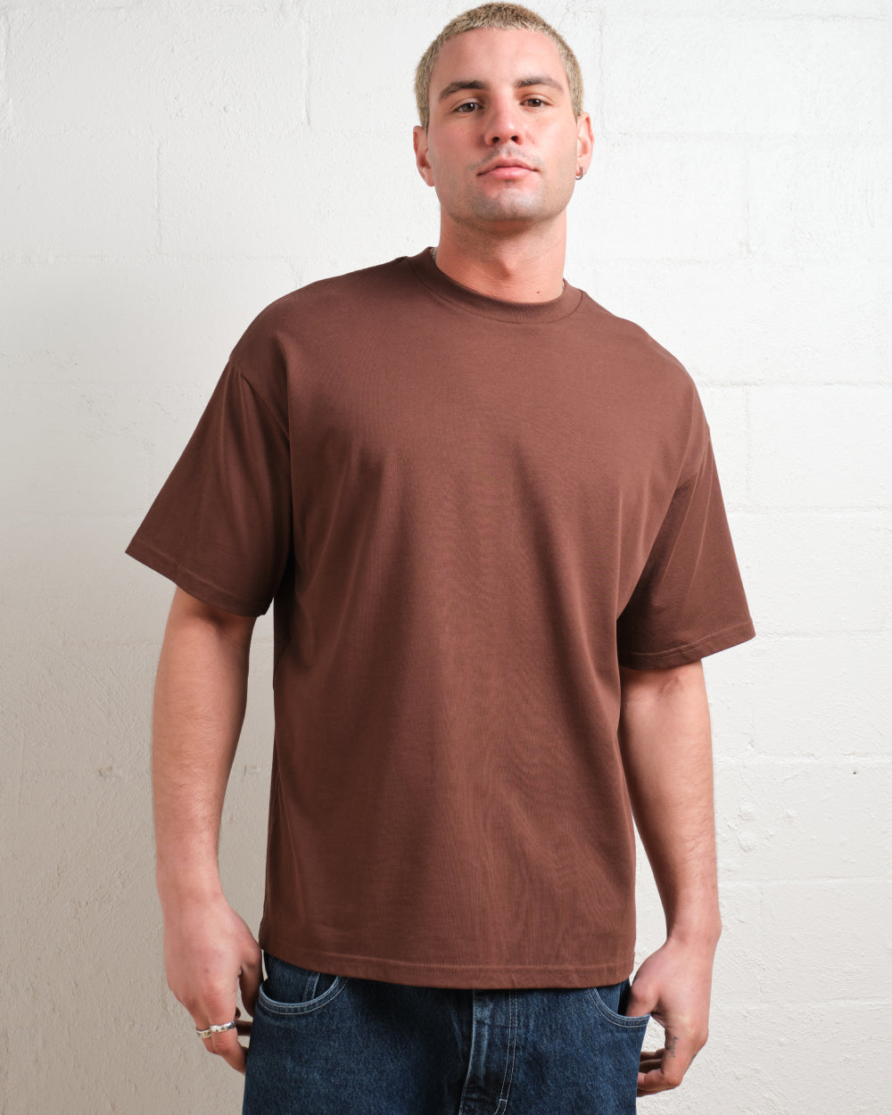 Oversized Tee 4 Pack: Charcoal, Black, Brown, Powder Blue