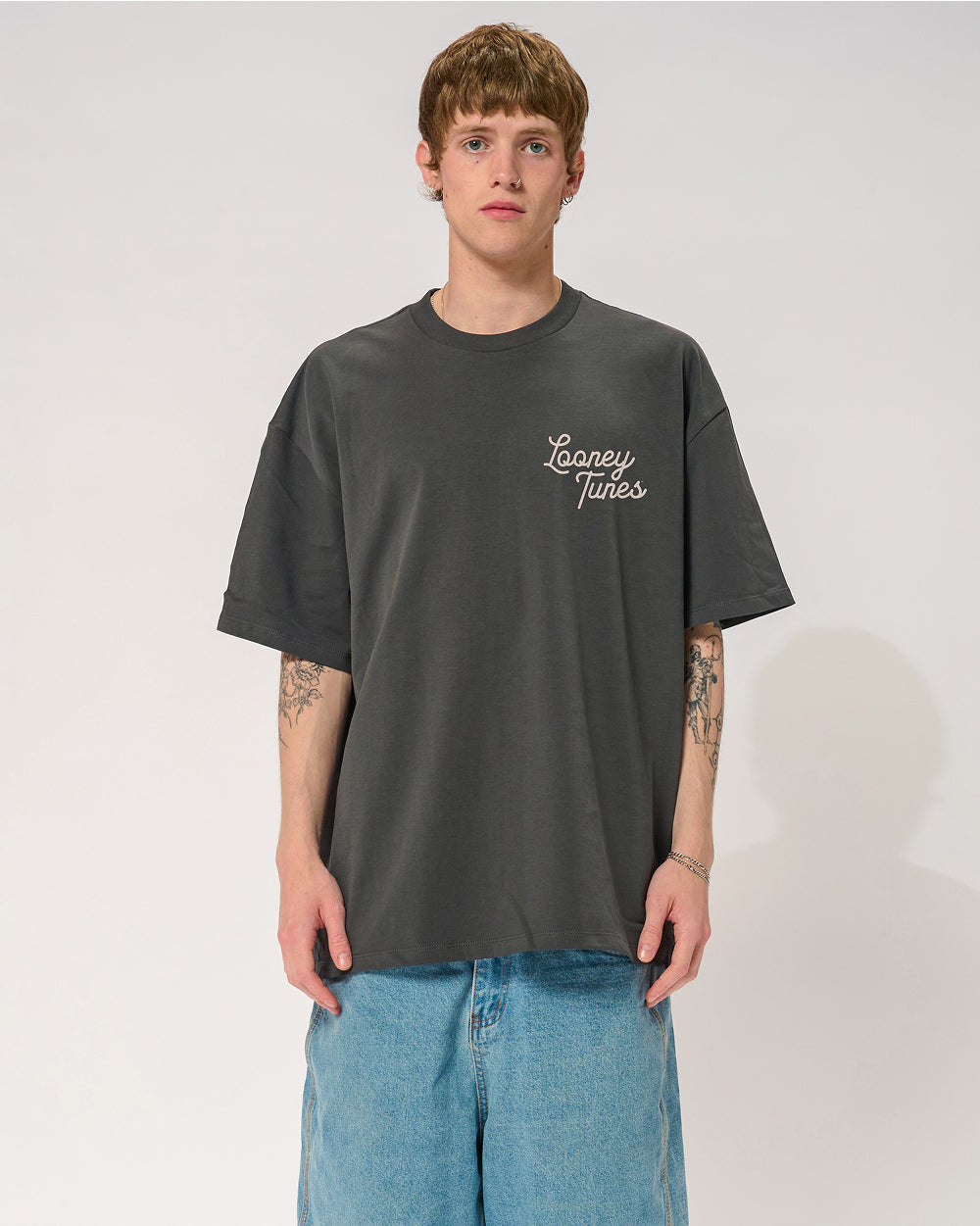 Bugs Rodeo Oversized Tee Threadheads Australia #colour_charcoal