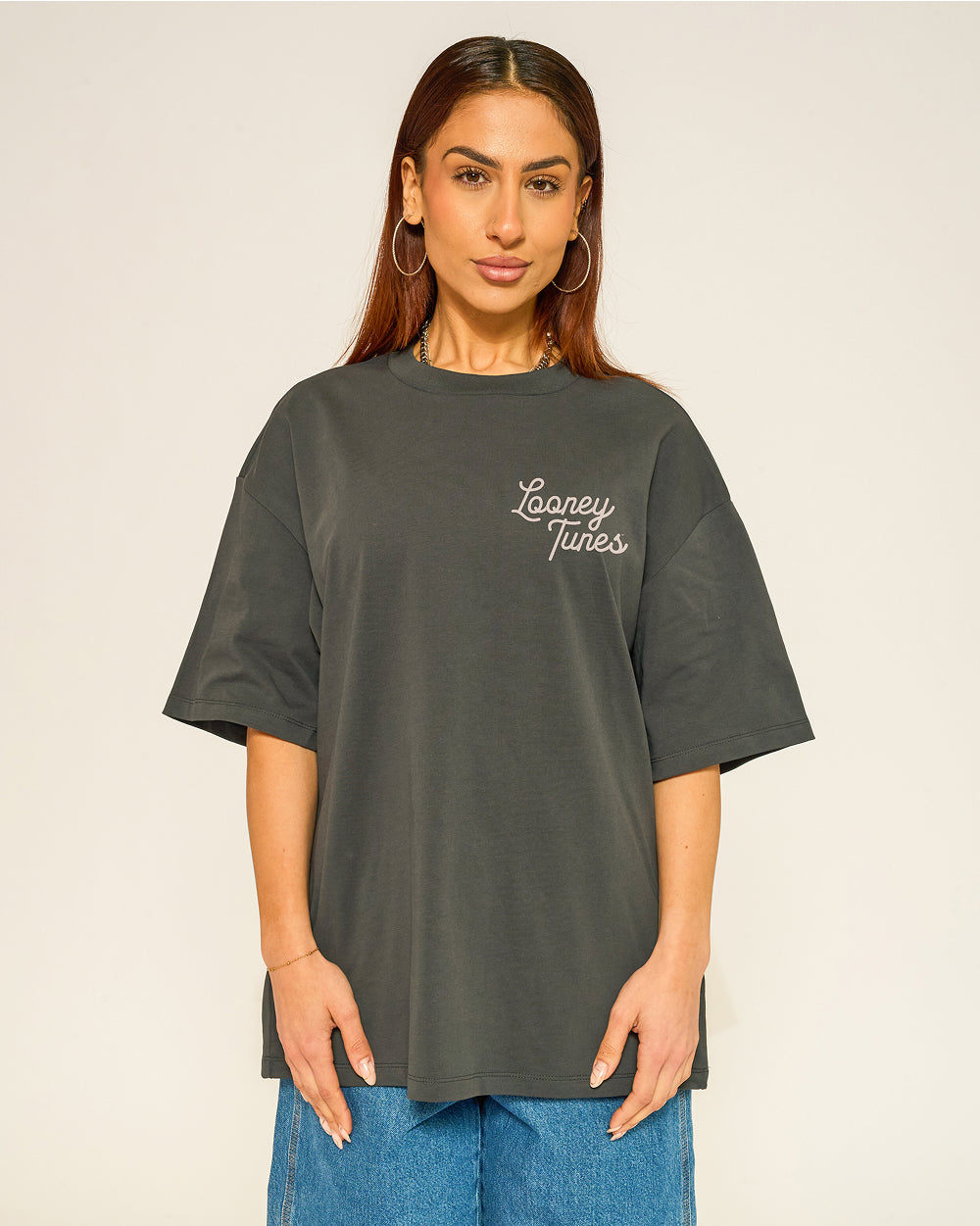 Bugs Rodeo Oversized Tee Threadheads Australia #colour_charcoal