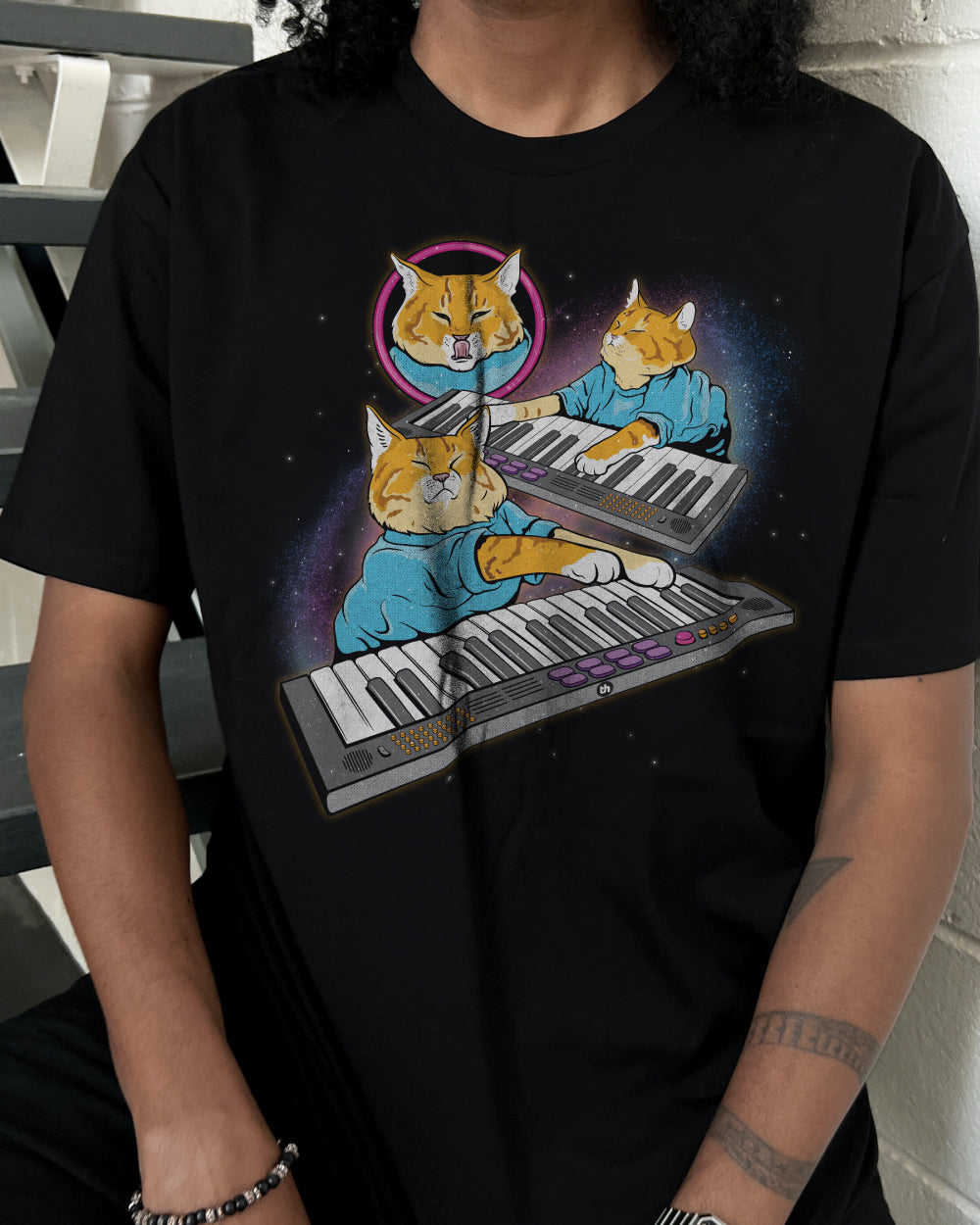 Keyboard Cat T-Shirt Australia Online #colour_black