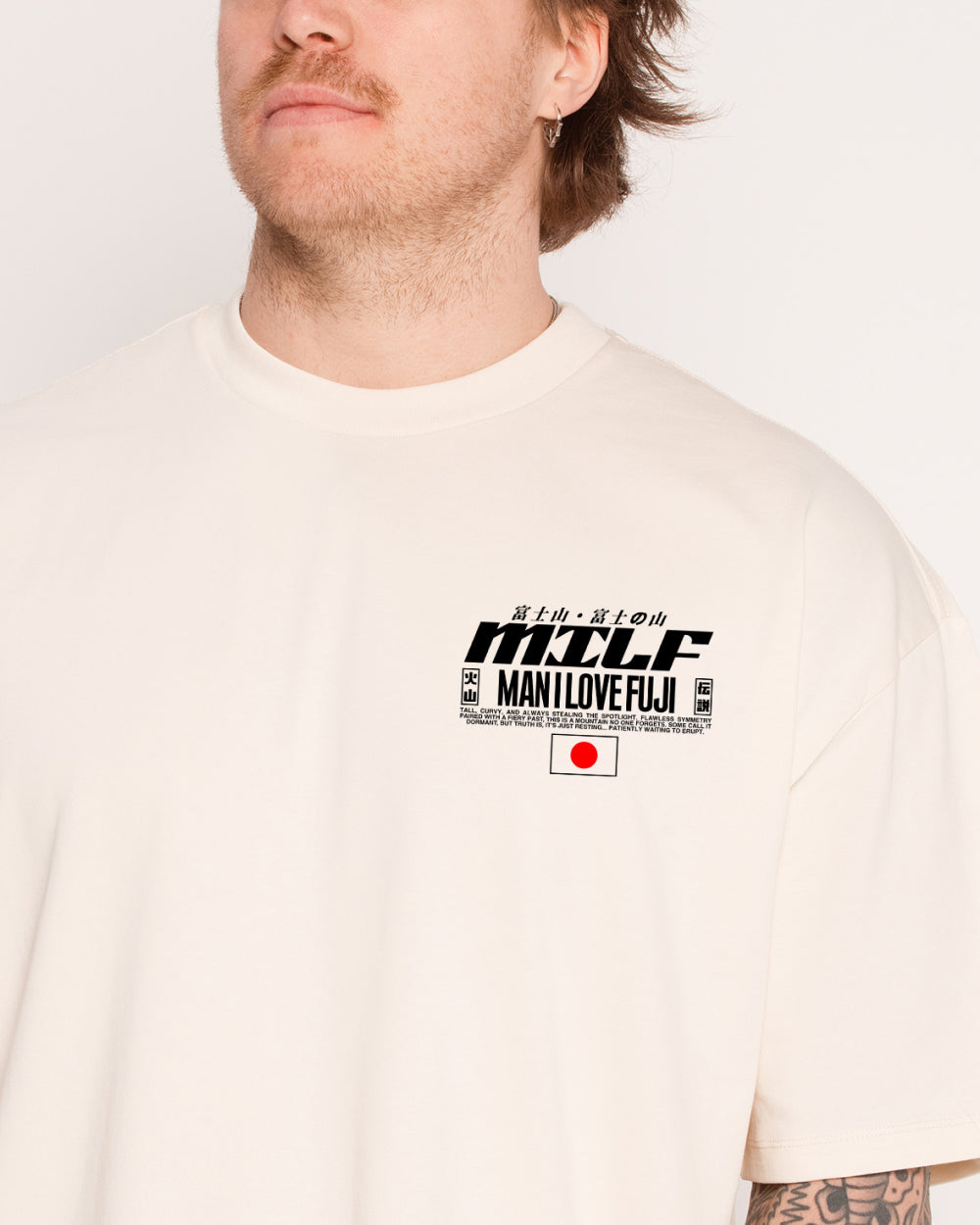 Milf Fuji Oversized Tee | Funny Graphic Oversized Tee