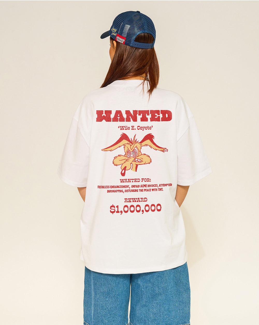 Wanted: Wile E Coyote Oversized Tee | Looney Tunes | Threadheads USA