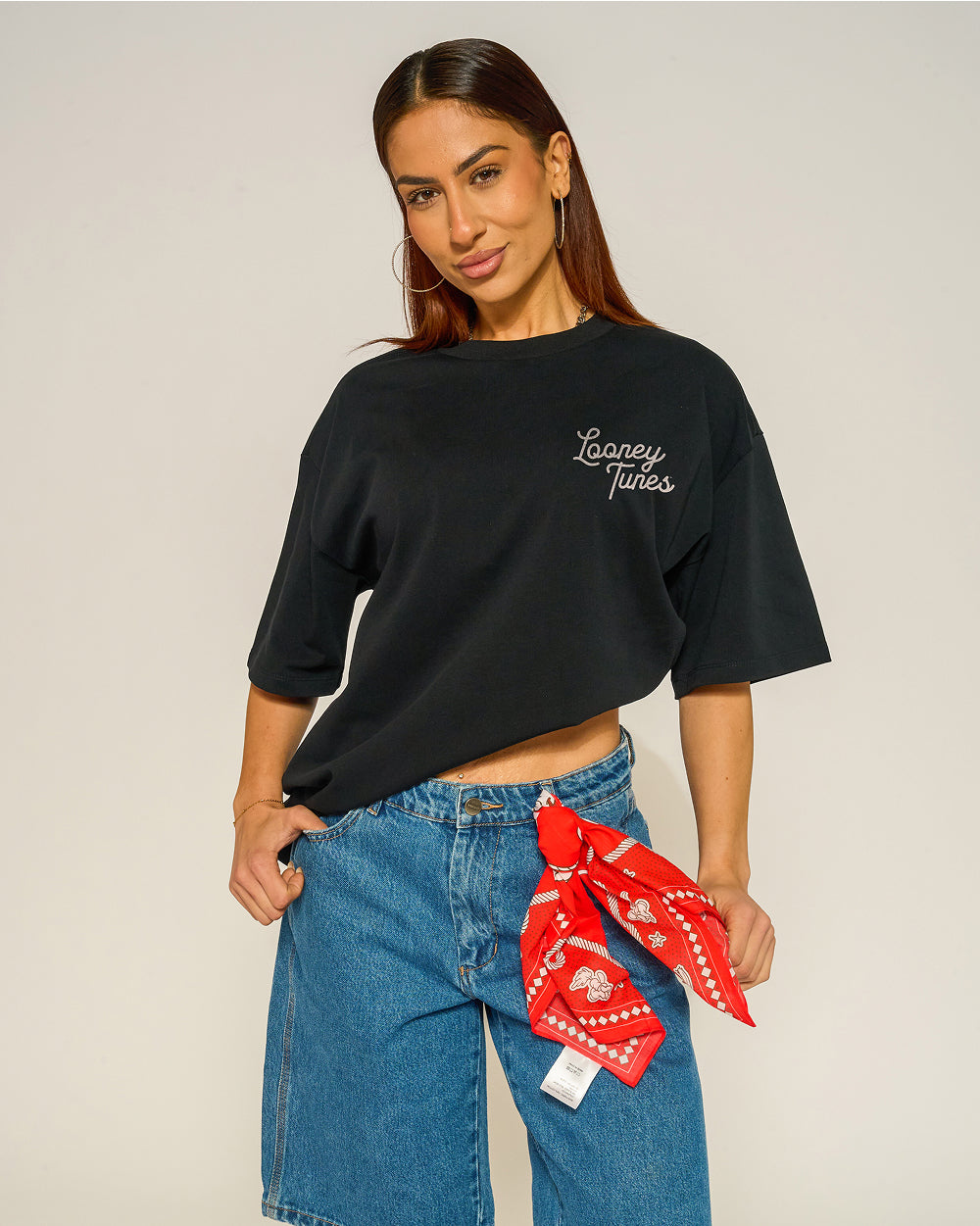 Bugs Rodeo Oversized Tee Threadheads Australia #colour_black
