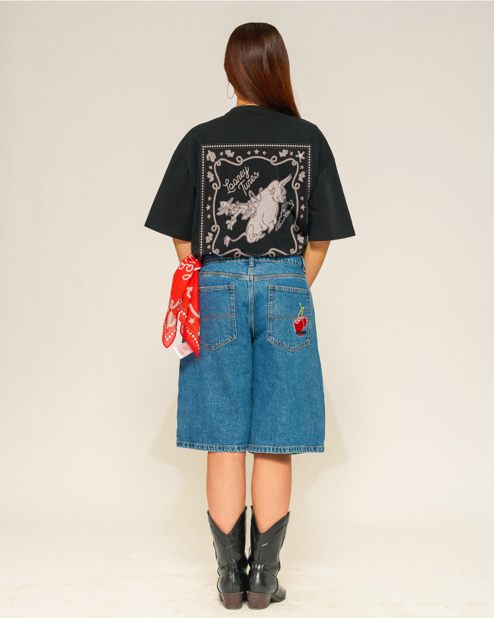 Bugs Rodeo Oversized Tee Threadheads Australia #colour_black