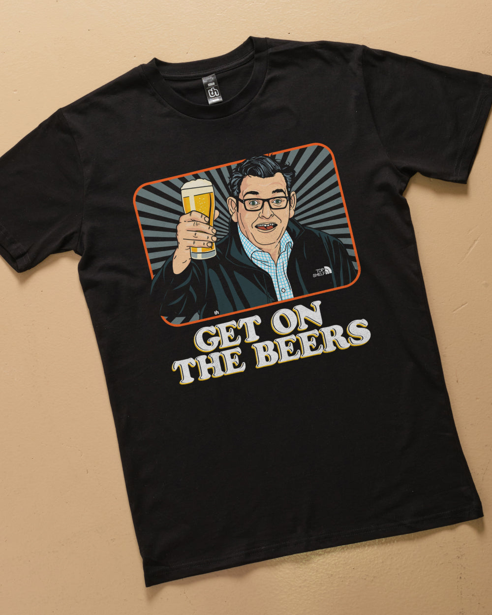 Get on the Beers T-Shirt Australia Online #colour_black