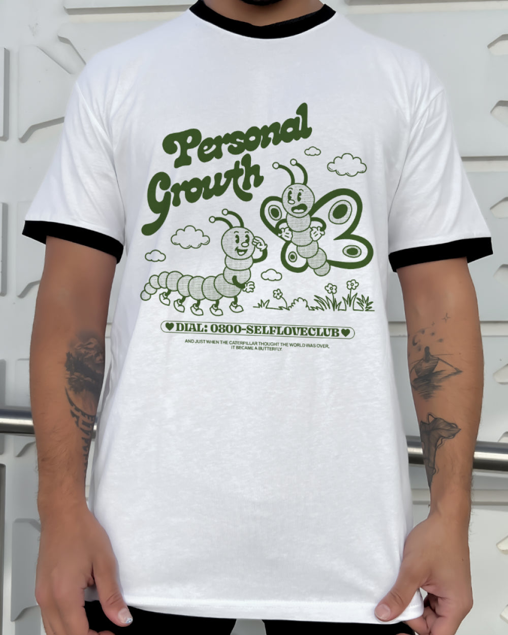 Personal Growth T-Shirt Australia Online #colour_black ringer
