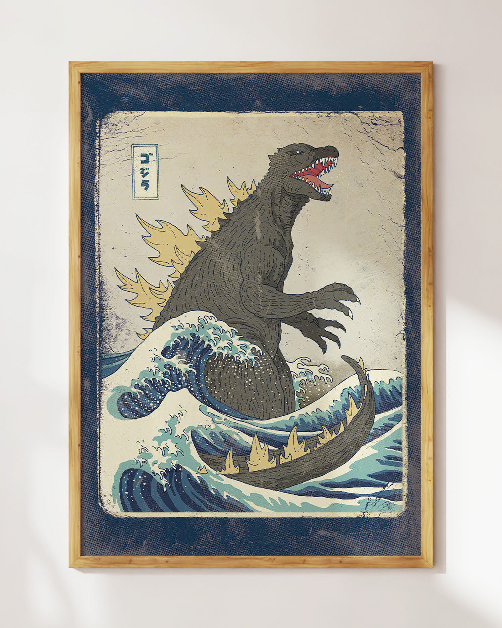 The Great Monster Off Kanagawa Tote Bag Australia Online #colour_navy