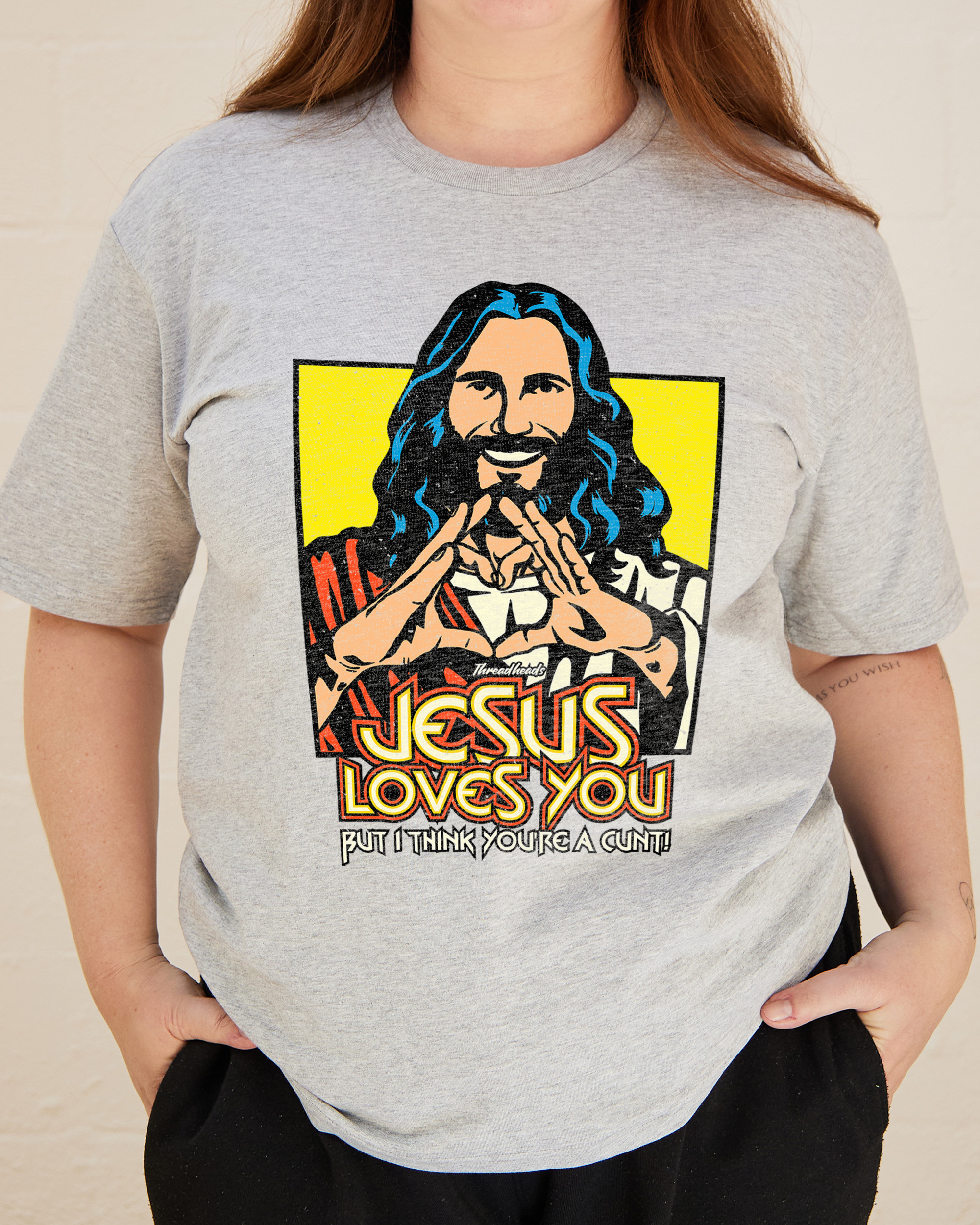 Jesus Loves You T-Shirt Australia Online Grey