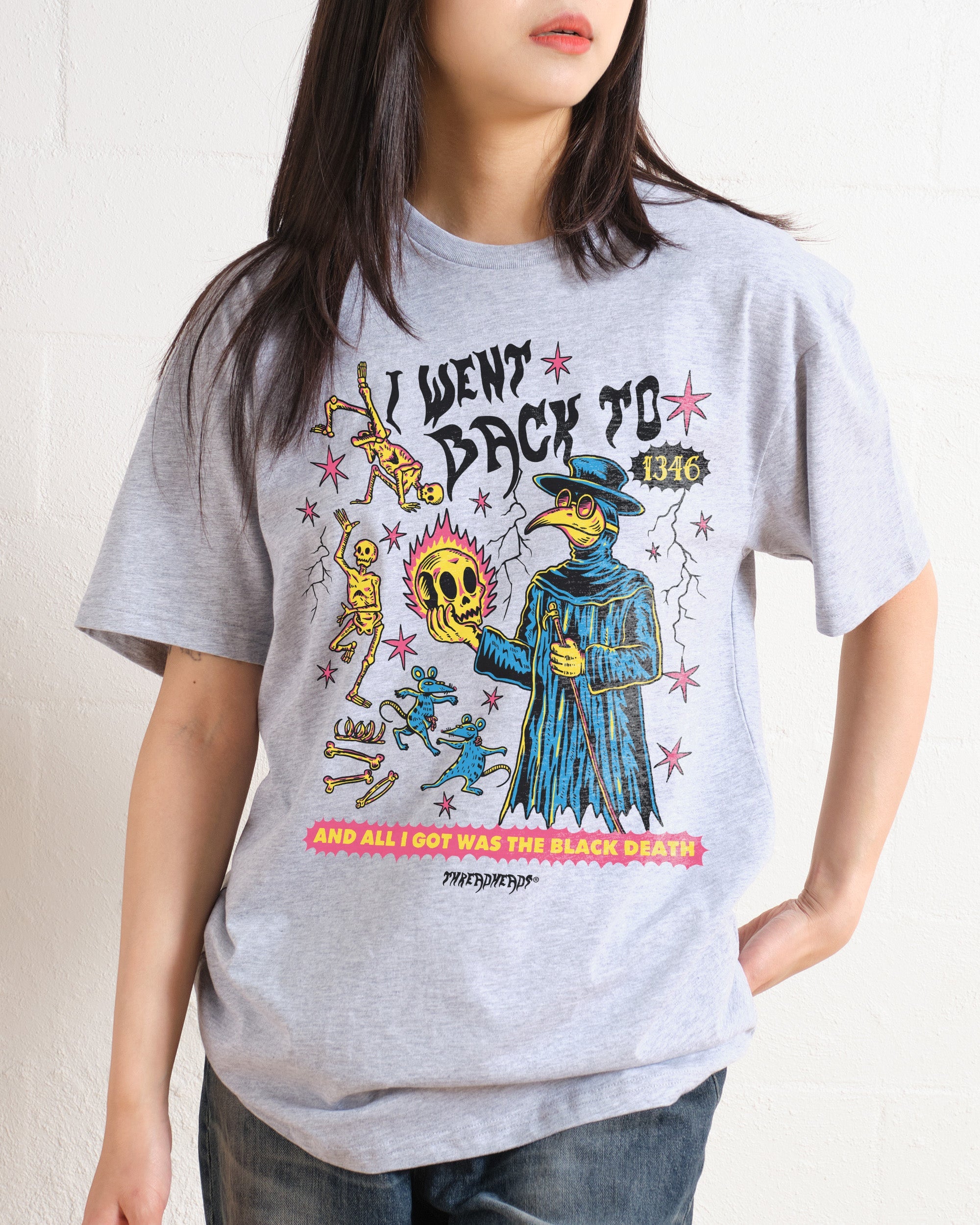 Black Death T-Shirt Australia Online Grey