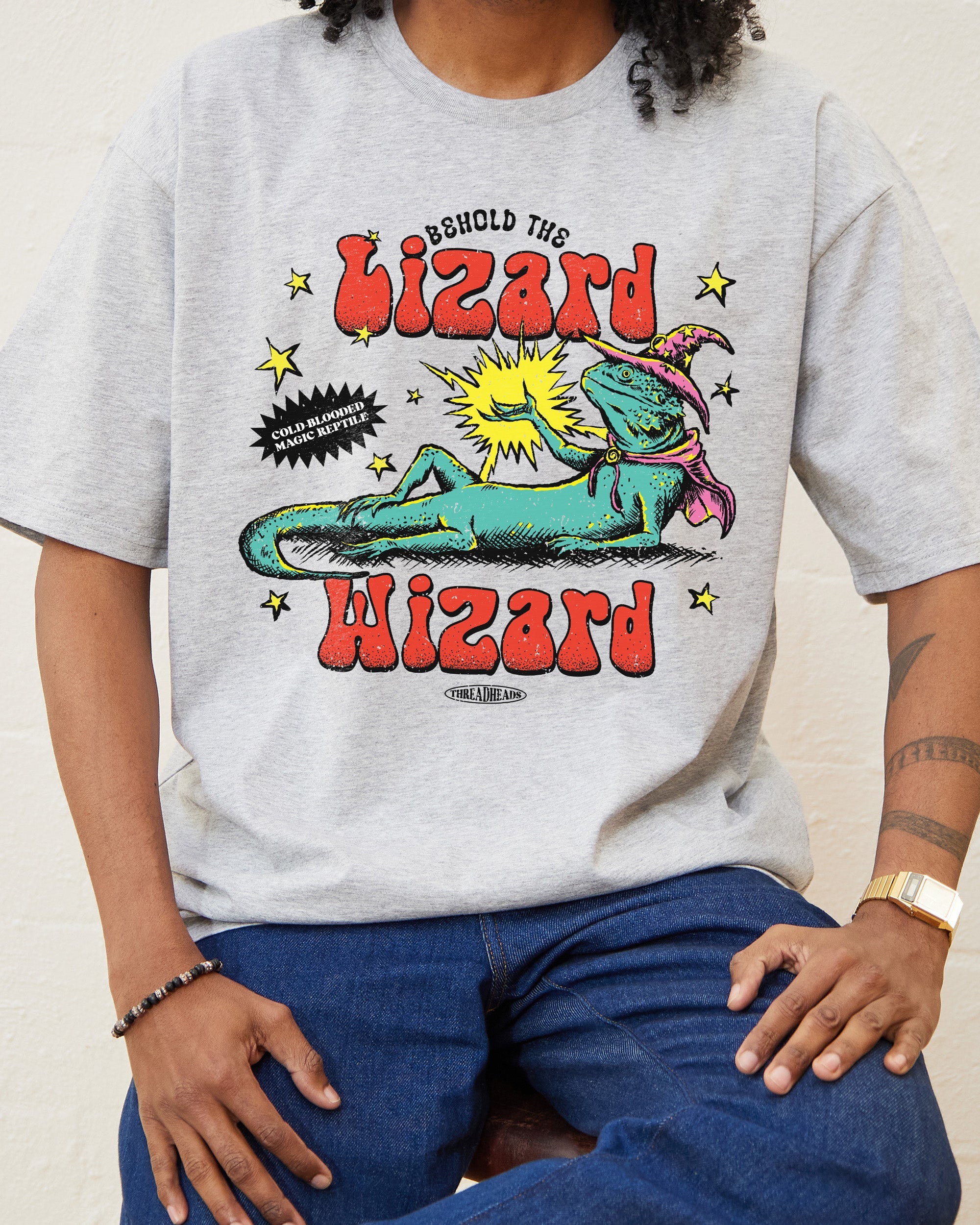 Lizard Wizard T-Shirt Australia Online Grey
