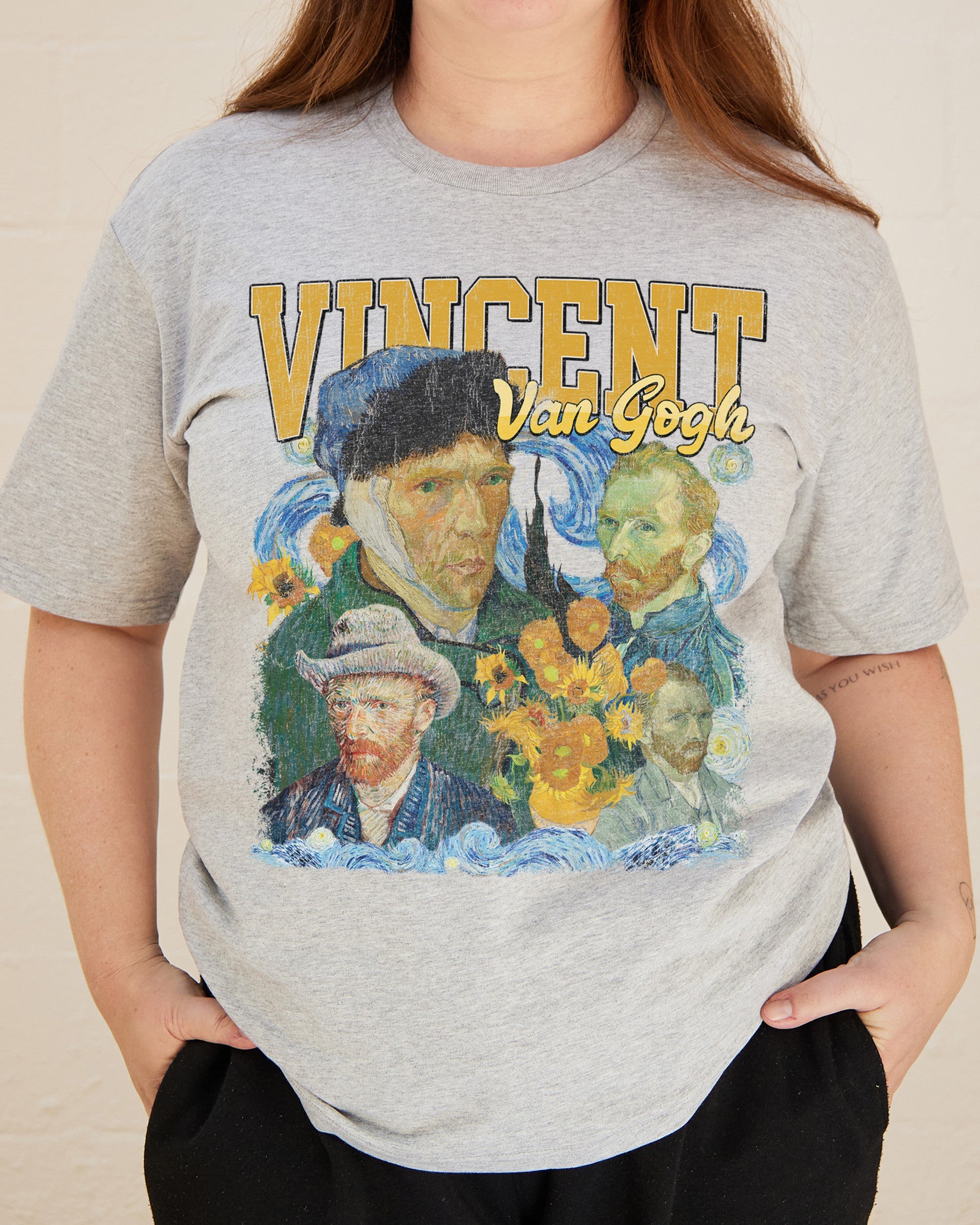 Vincent Van Gogh T-Shirt Australia Online Grey